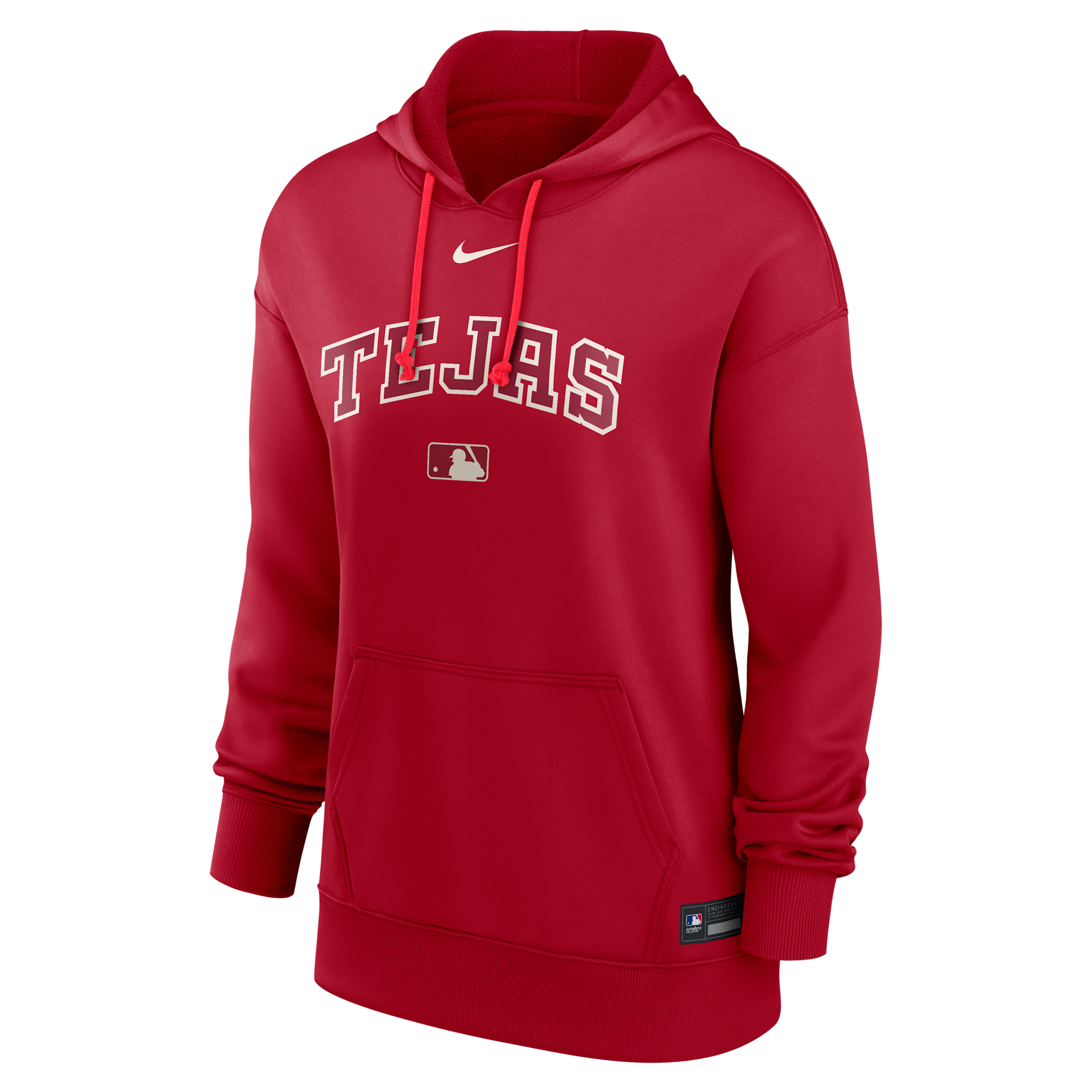 Women's Texas Rangers Authentic Collection City Connect Nike Therma MLB Pullover Hoodie in Red | 22MN0HU3TER-YQN