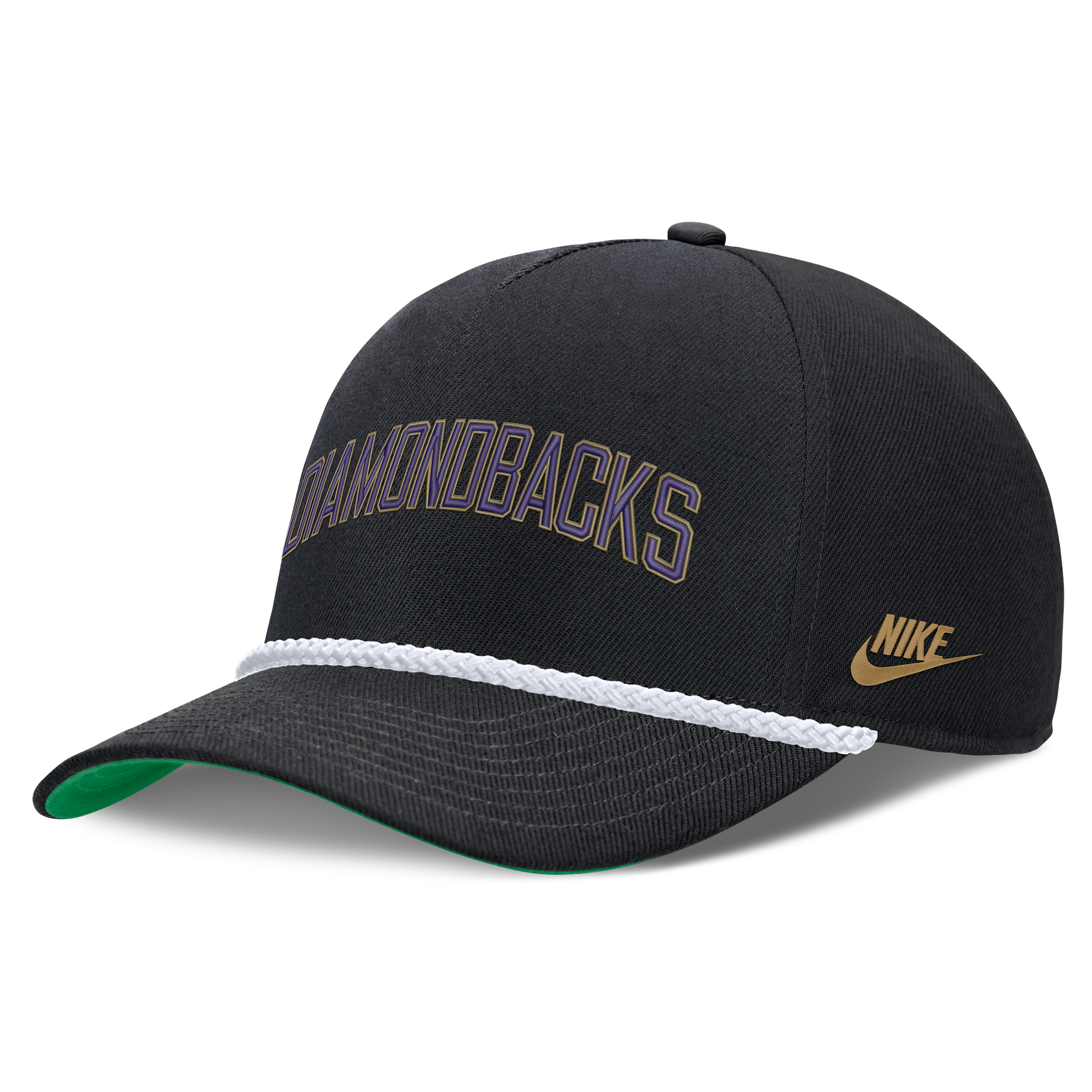 Men's Nike Black Arizona Diamondbacks Cooperstown Collection Rise Adjustable Hat - Black, Green