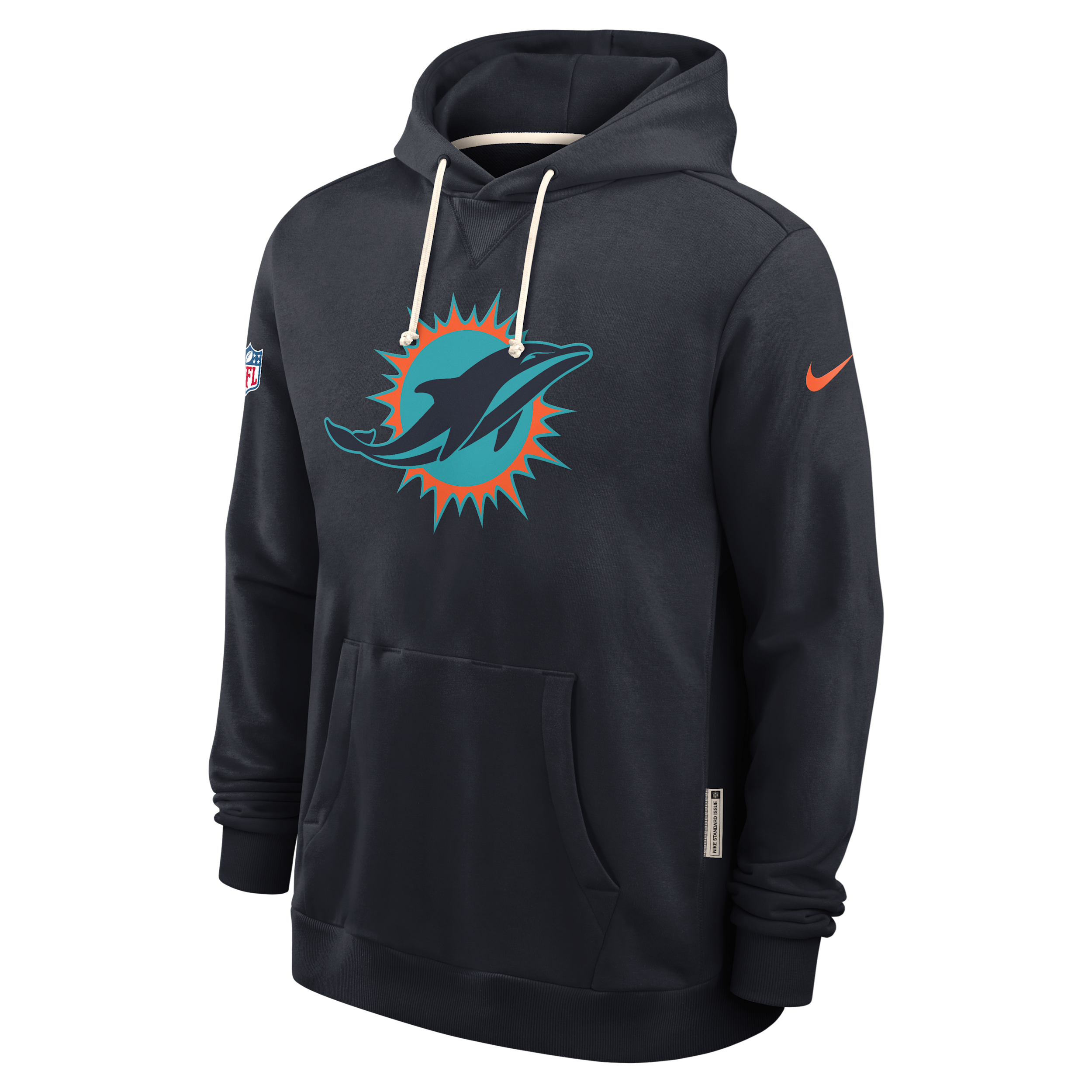 Miami Dolphins Rivalries Collection Sideline Nike Men's Dri-FIT NFL Pullover Hoodie in Blue | 03AZ4FA9P-LF7