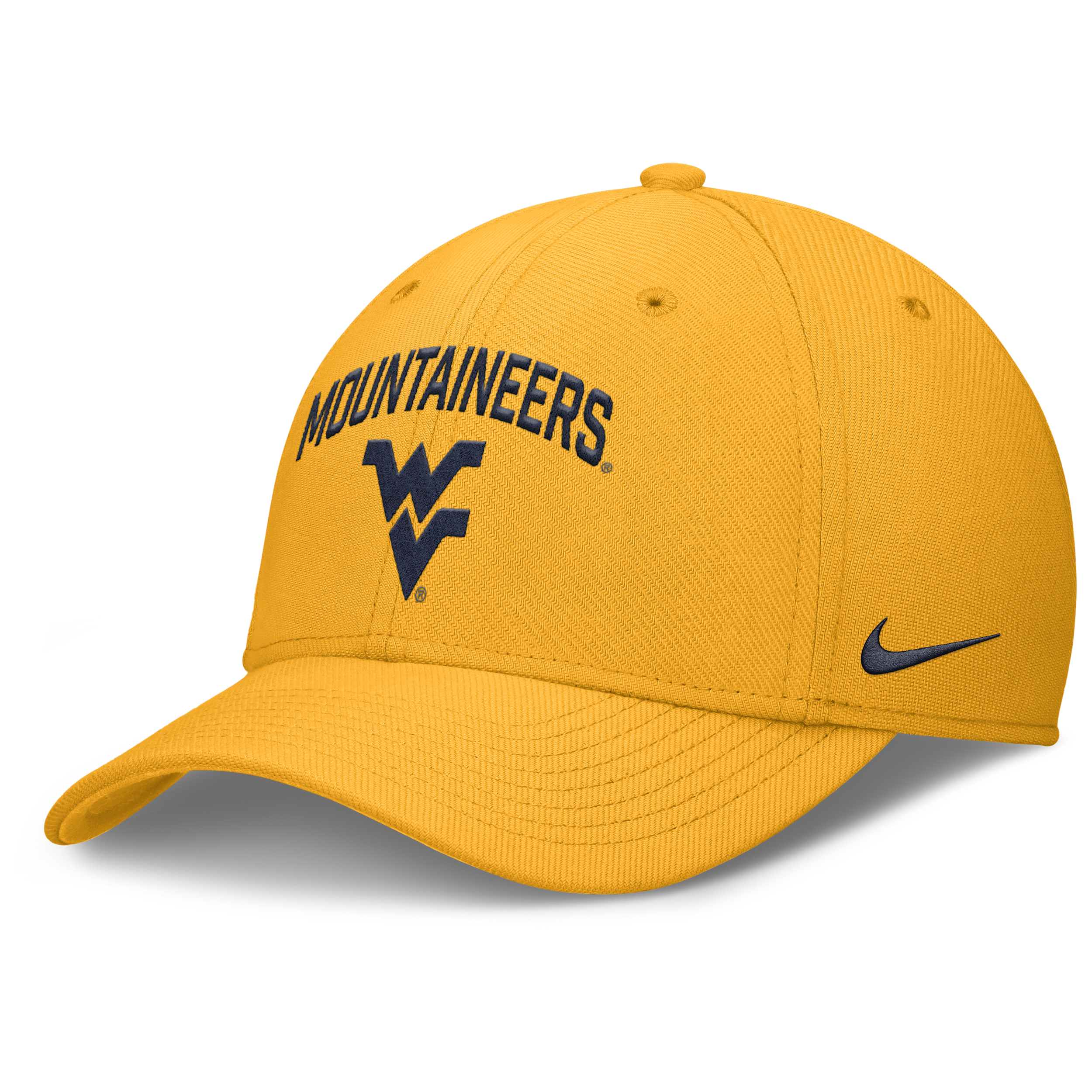 Nike Gold West Virginia Mountaineers 2025 On-field Rise Performance Flex Hat In Yellow