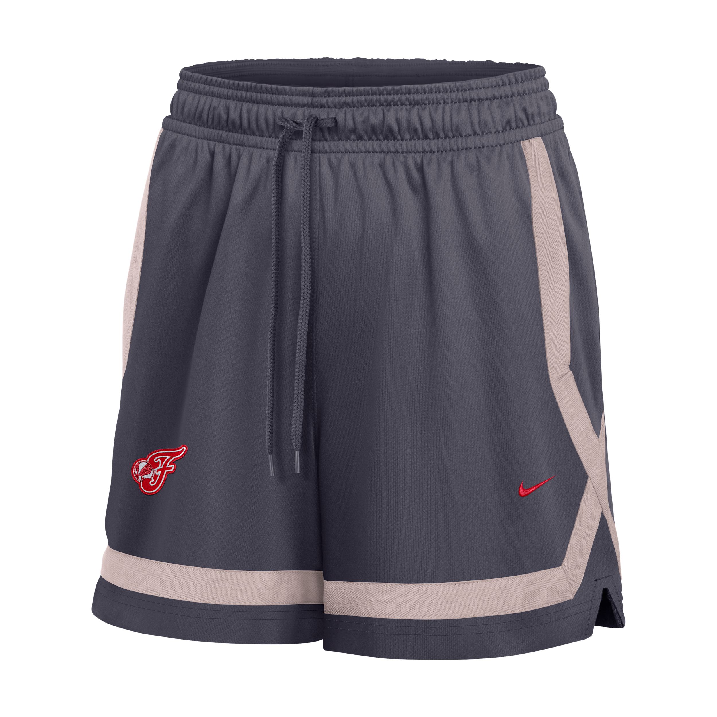 Nike Women's Indiana Fever 5" Studio Fleece Basketball Shorts in Grey | IR0878-013