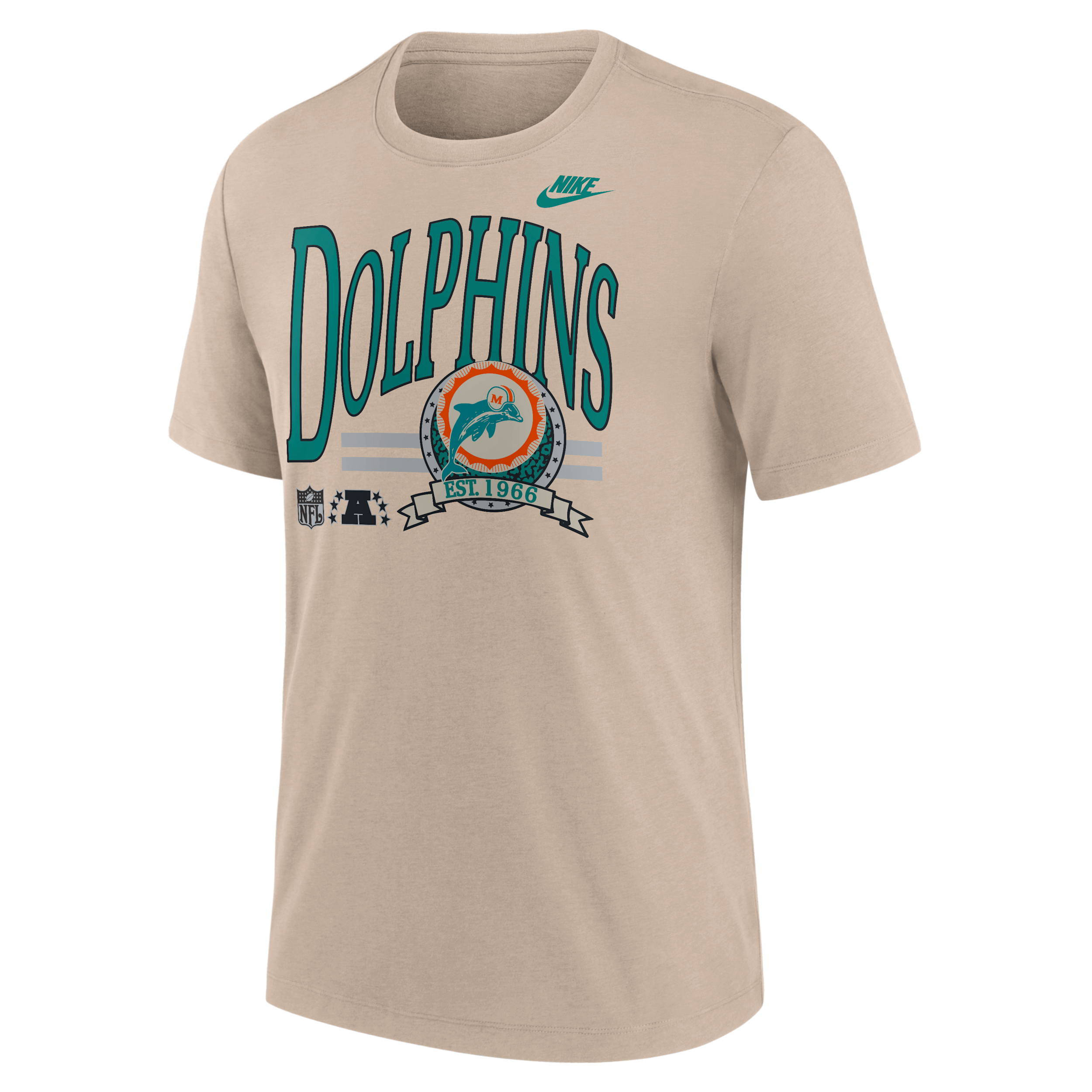 Miami Dolphins Rewind Nike Men's NFL T-Shirt in Brown | NJFD05Y9PV-KCB