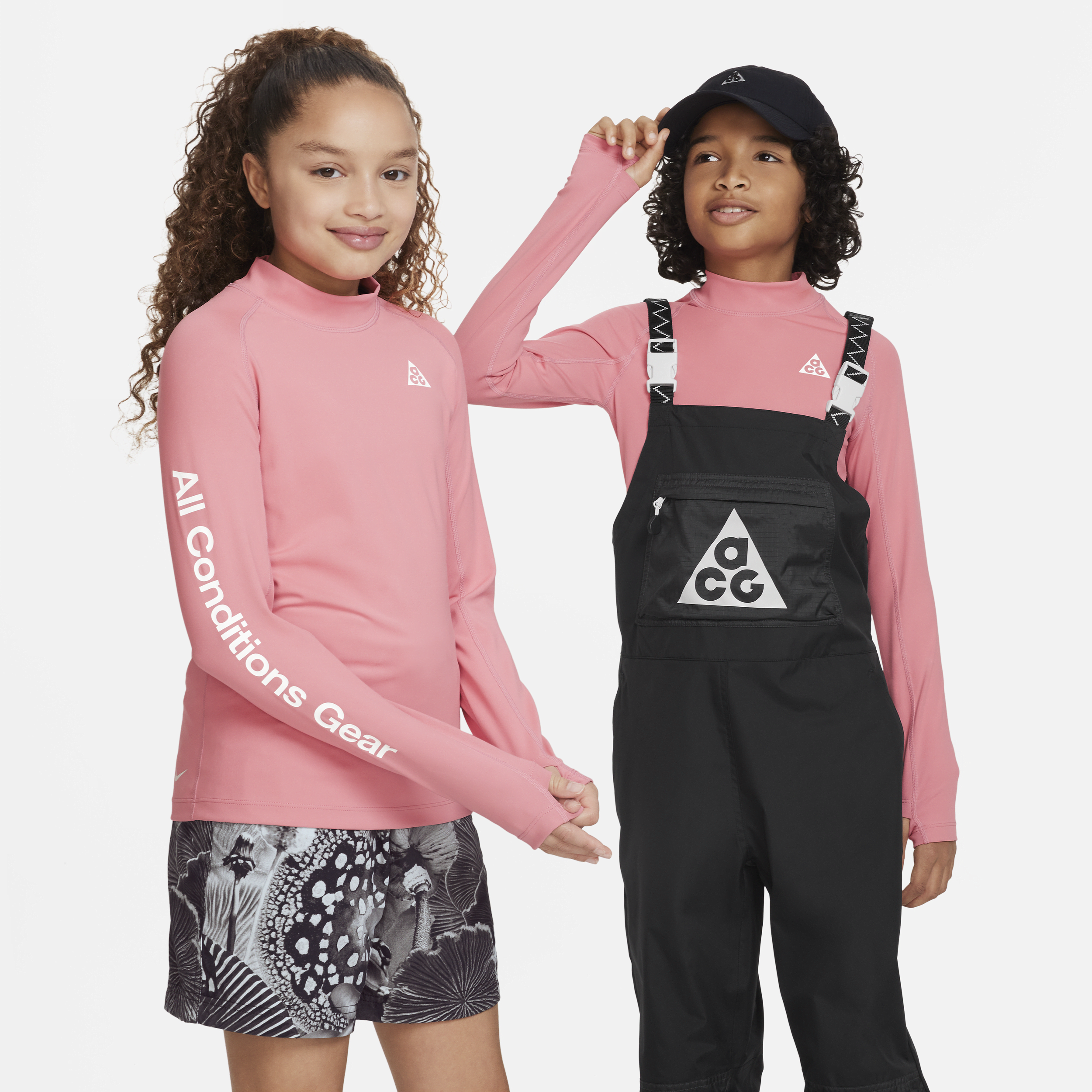 Nike Acg Repel Big Kids' Long-sleeve Top In Pink