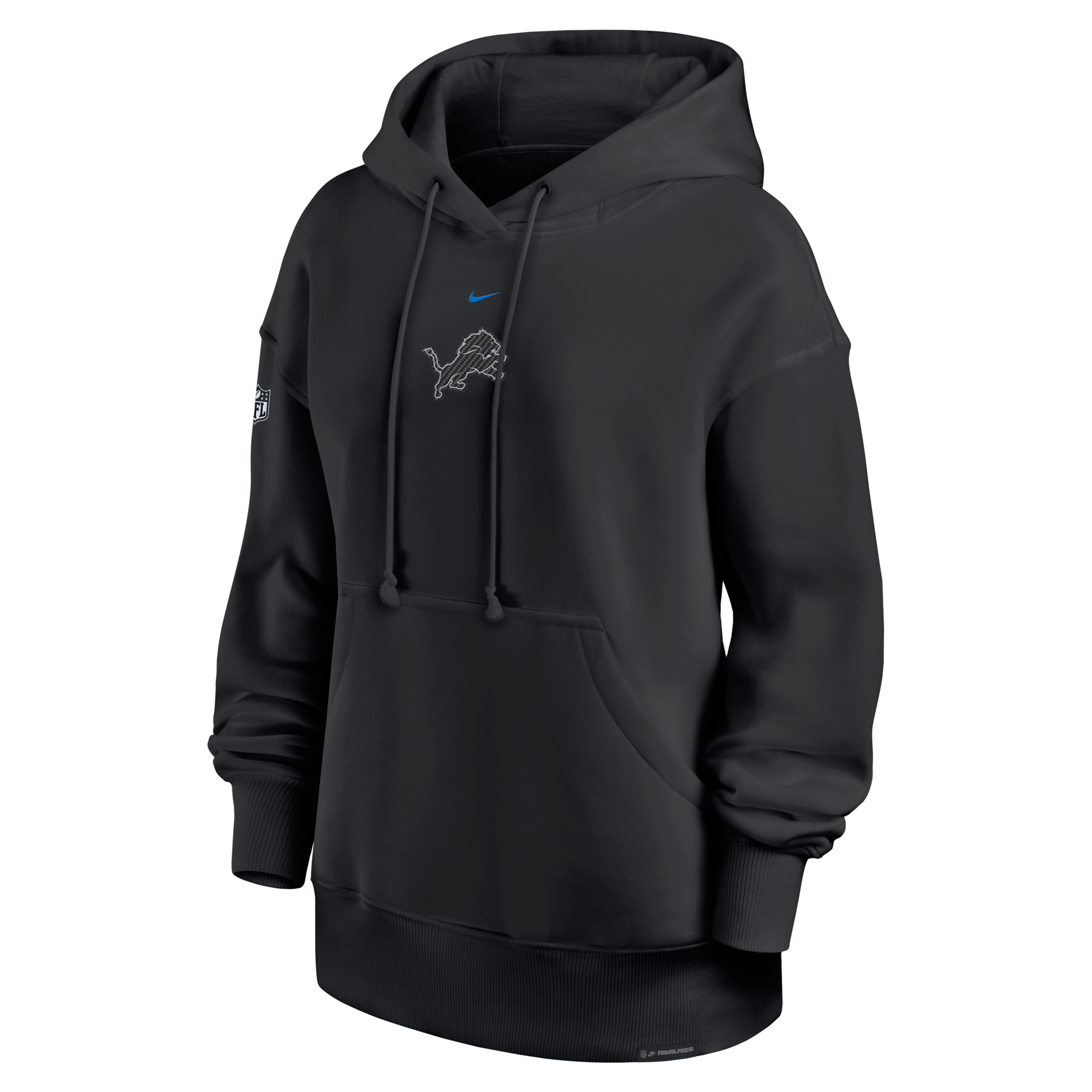 Detroit Lions Rivalries Collection Phoenix Nike Women's NFL Oversized Pullover Hoodie in Black | 01N500A9J-4VZ