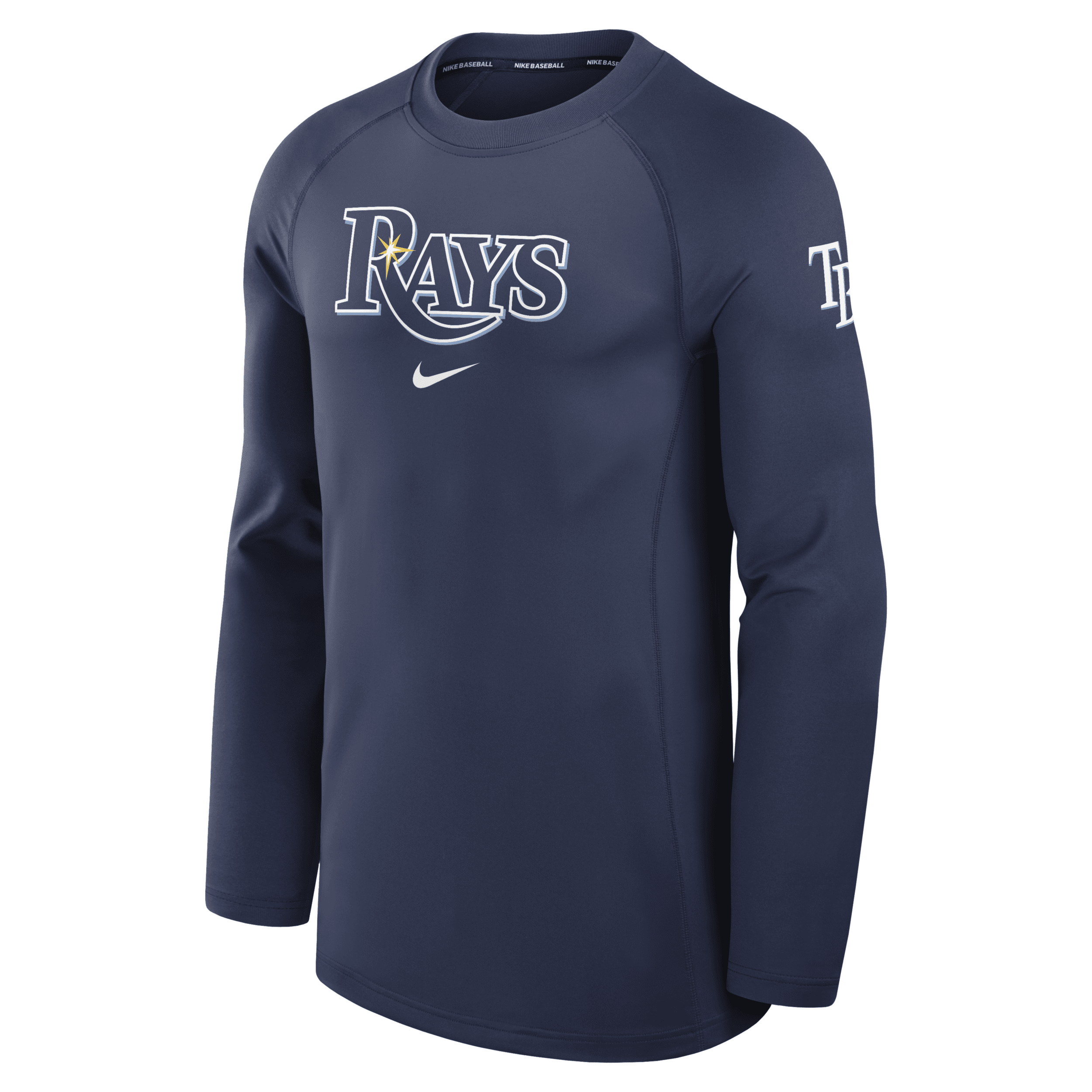 Nike Men's Navy Tampa Bay Rays Authentic Collection Game Time Raglan Performance Long Sleeve T-shirt In Blue