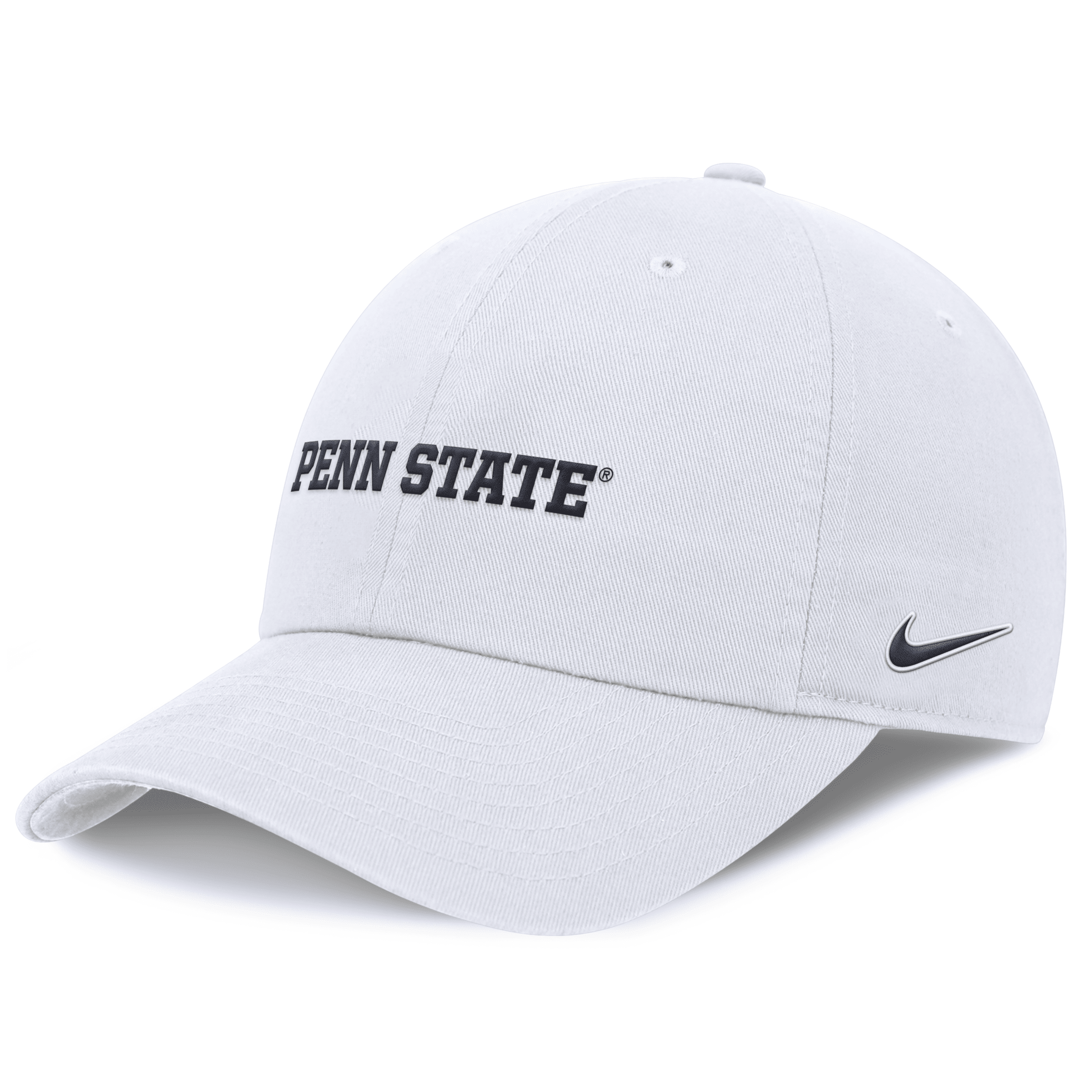 Nike Penn State Nittany Lions On-field Club Unisex Dri-fit College Adjustable Hat In White
