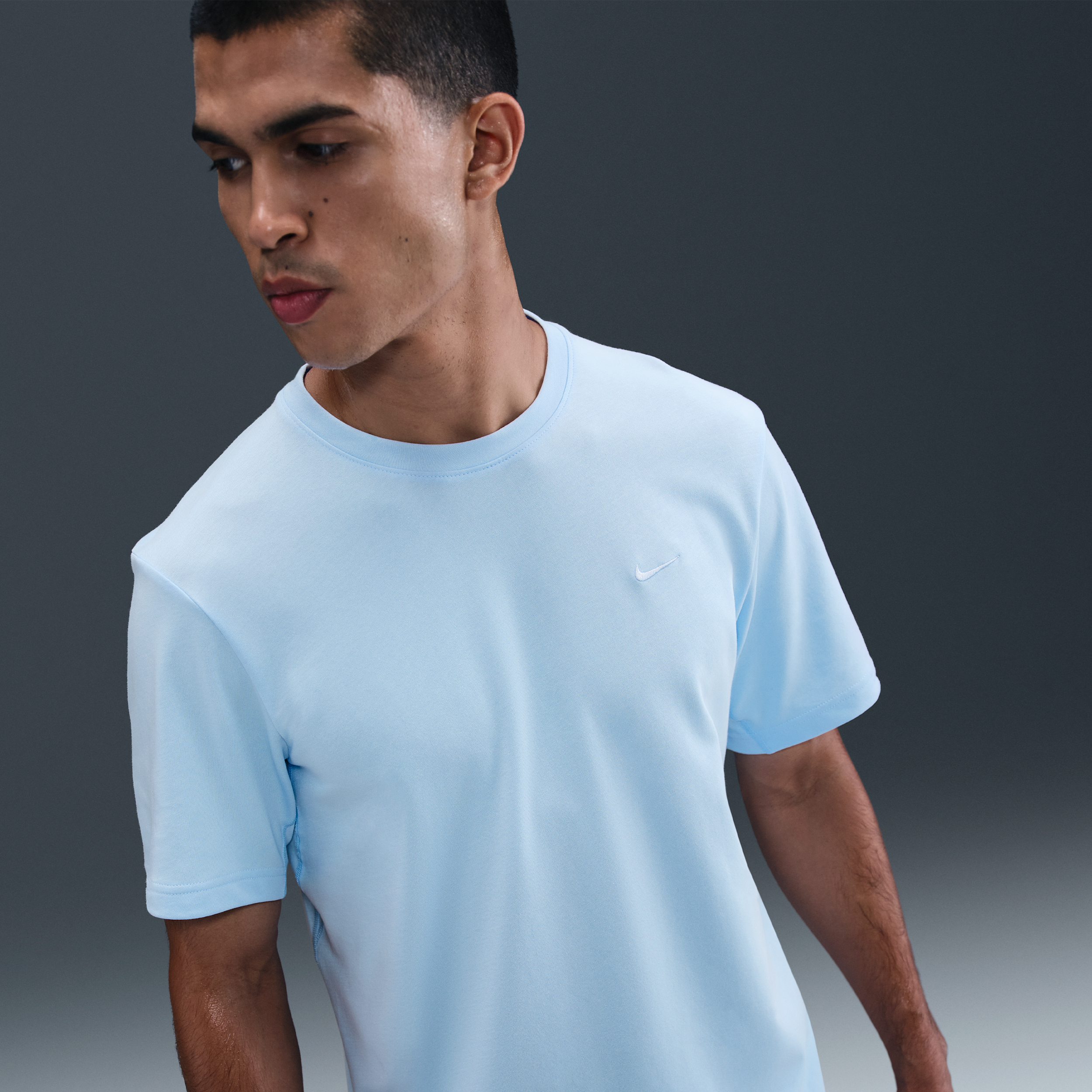 Nike Men's Primary Dri-fit Short-sleeve Versatile Top In Blue