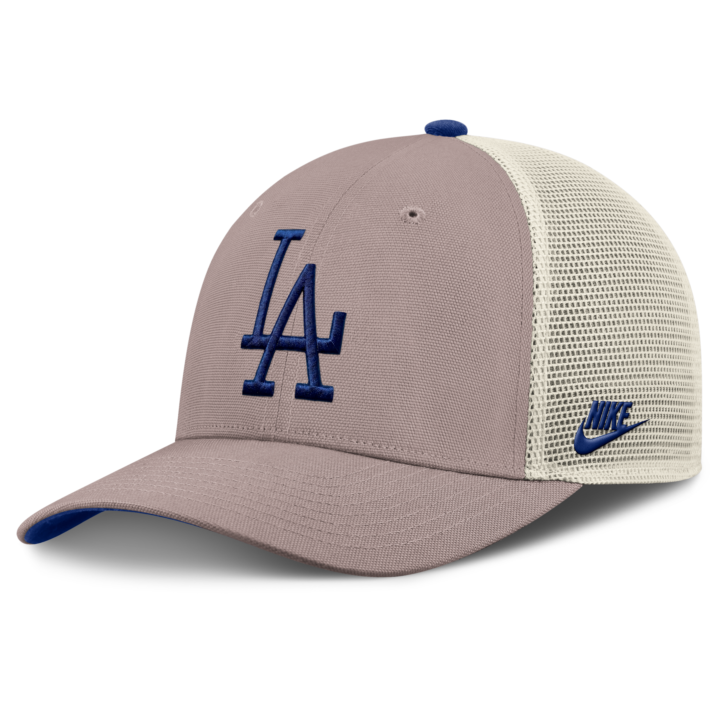 Los Angeles Dodgers Cooperstown Rise Nike Men's MLB Adjustable Trucker Hat in Brown | NB1L0M6ILAD-L4S
