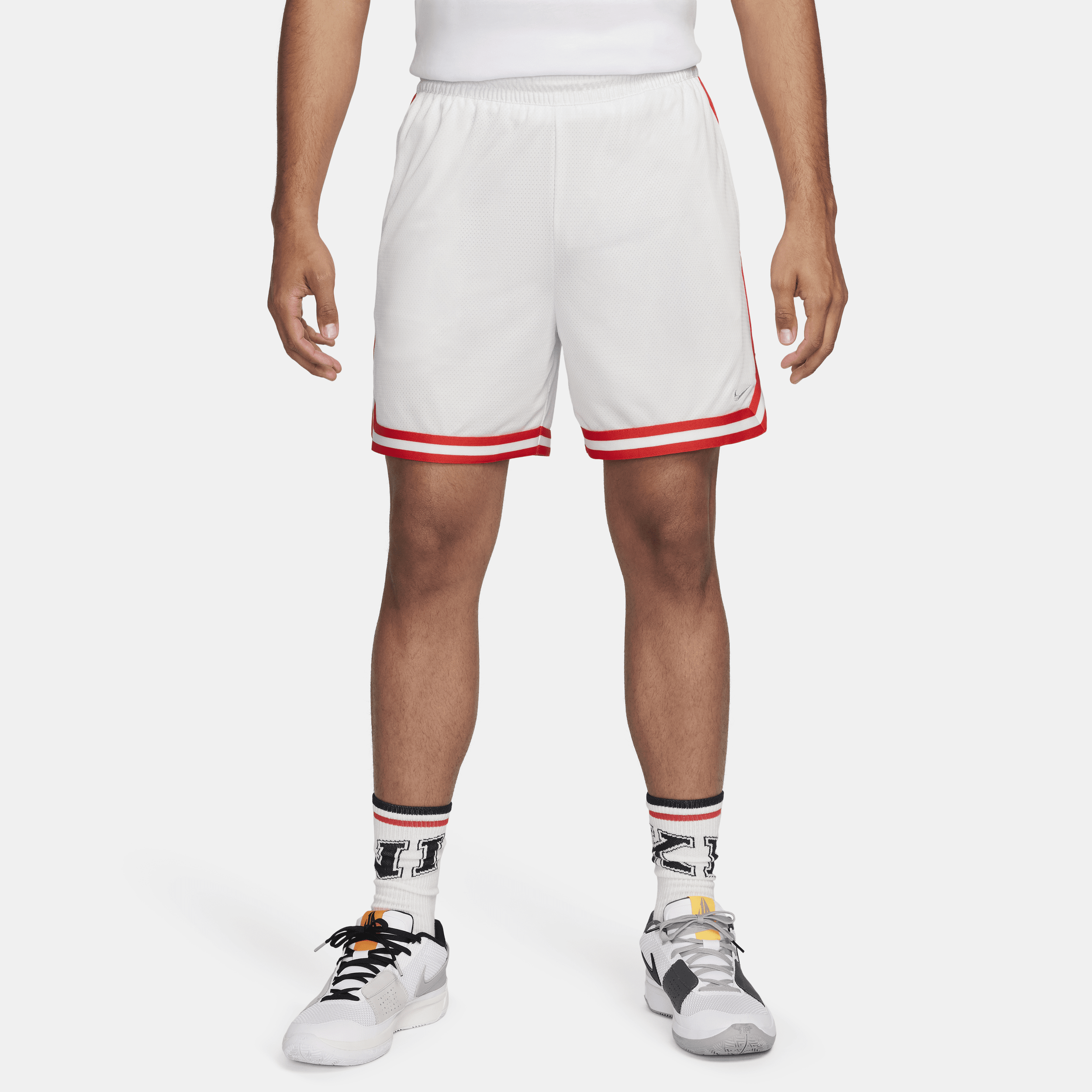 Nike Men's Dna Dri-fit 6" Basketball Shorts In White
