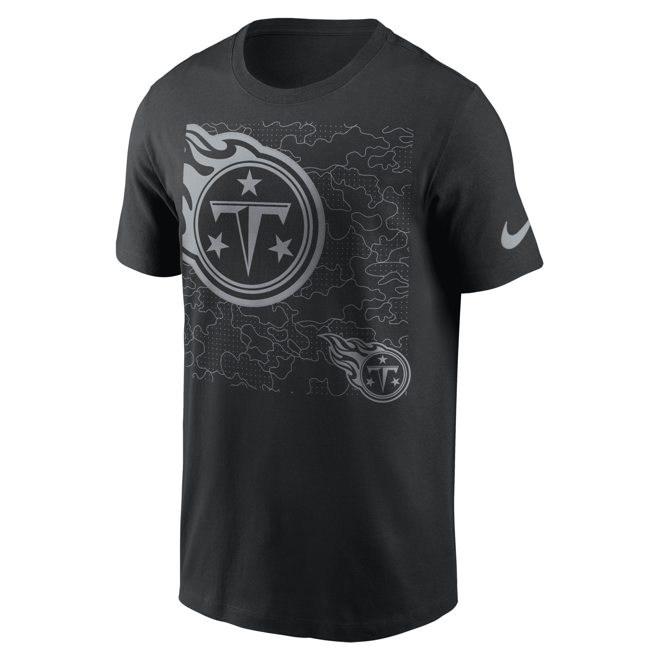 Nike Men's Rflctv Logo (nfl Tennessee Titans) T-shirt In Black