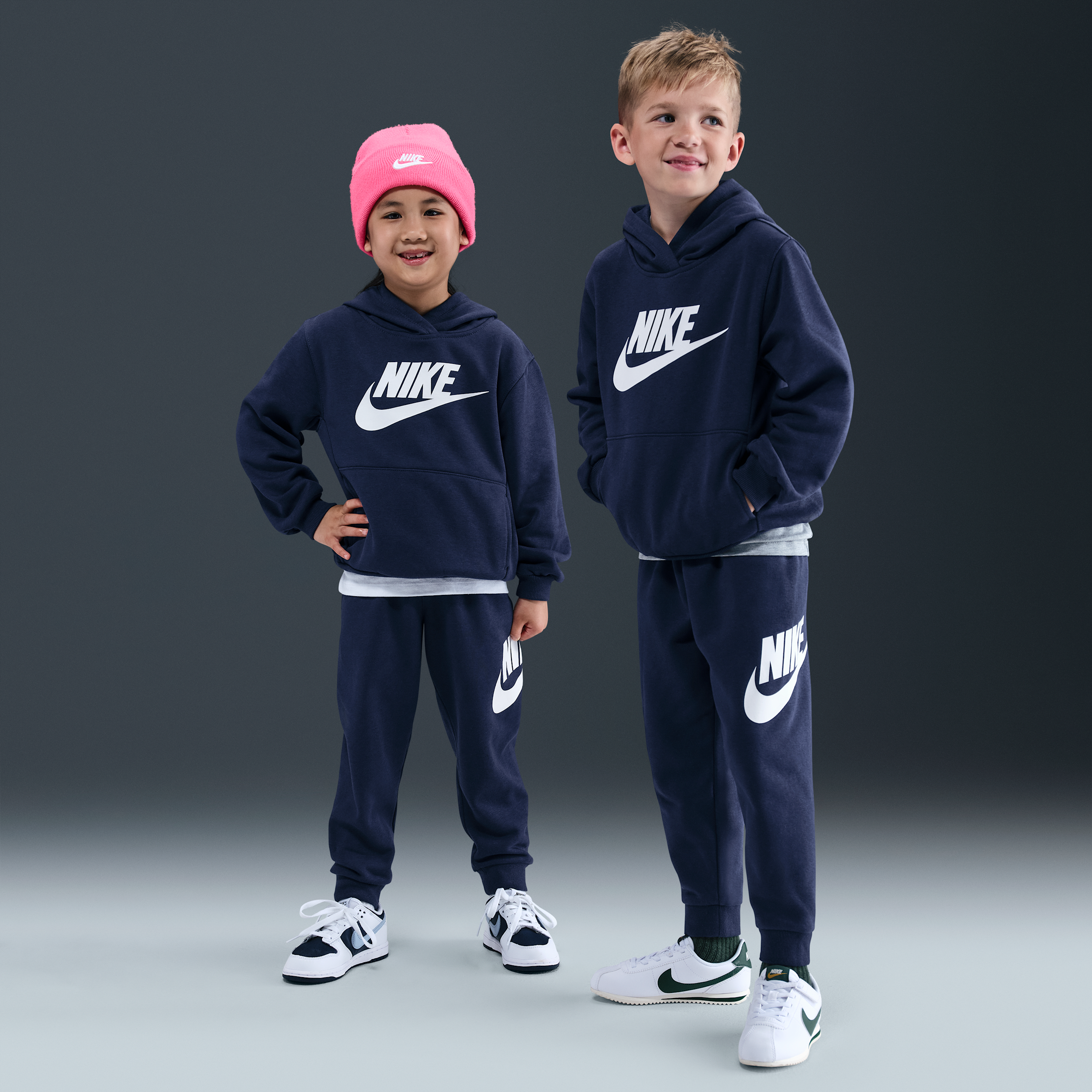 Nike Sportswear Club Fleece Little Kids' Hoodie Set in Blue | 86L135-U90
