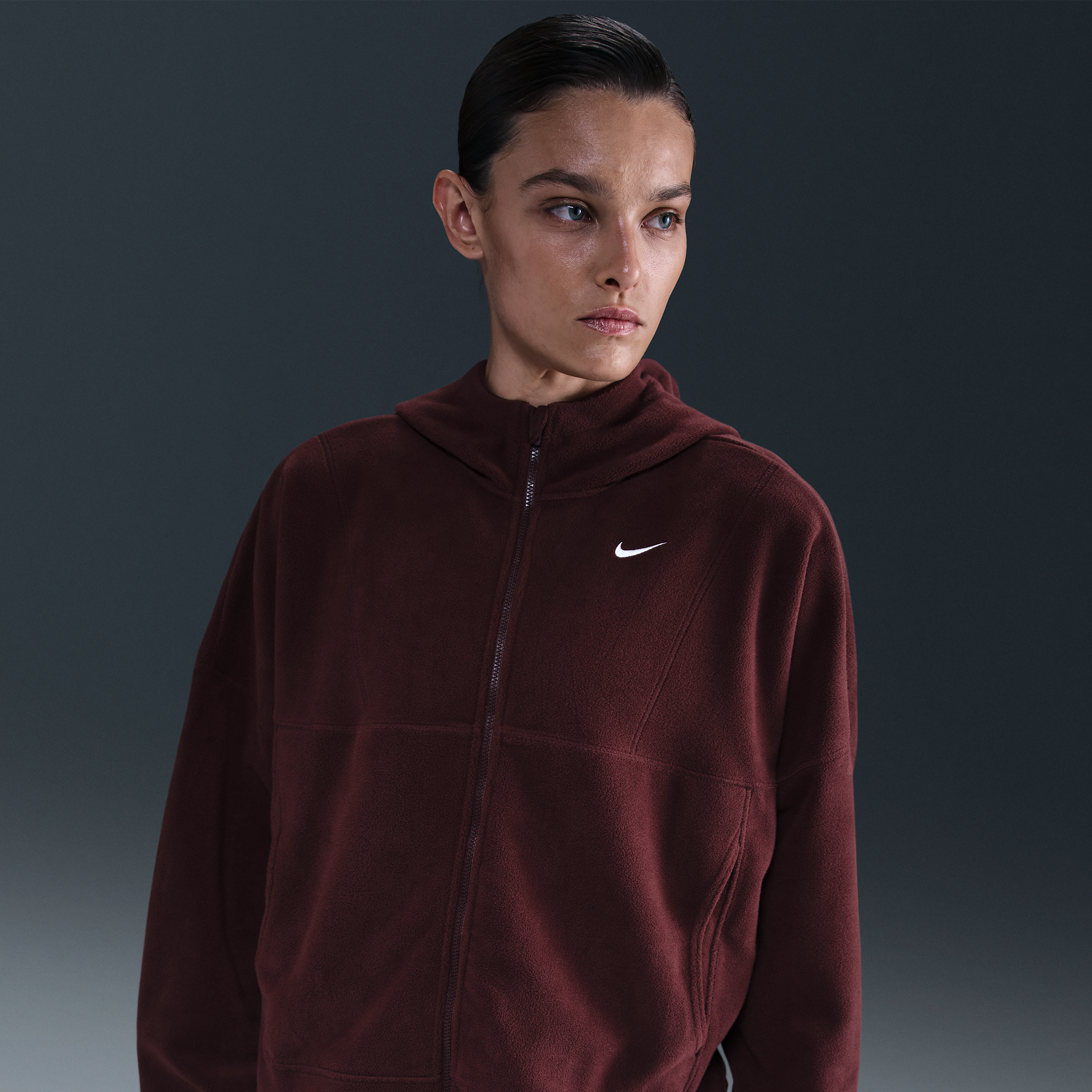 Nike Women's One Therma-fit Full-zip Top In Red
