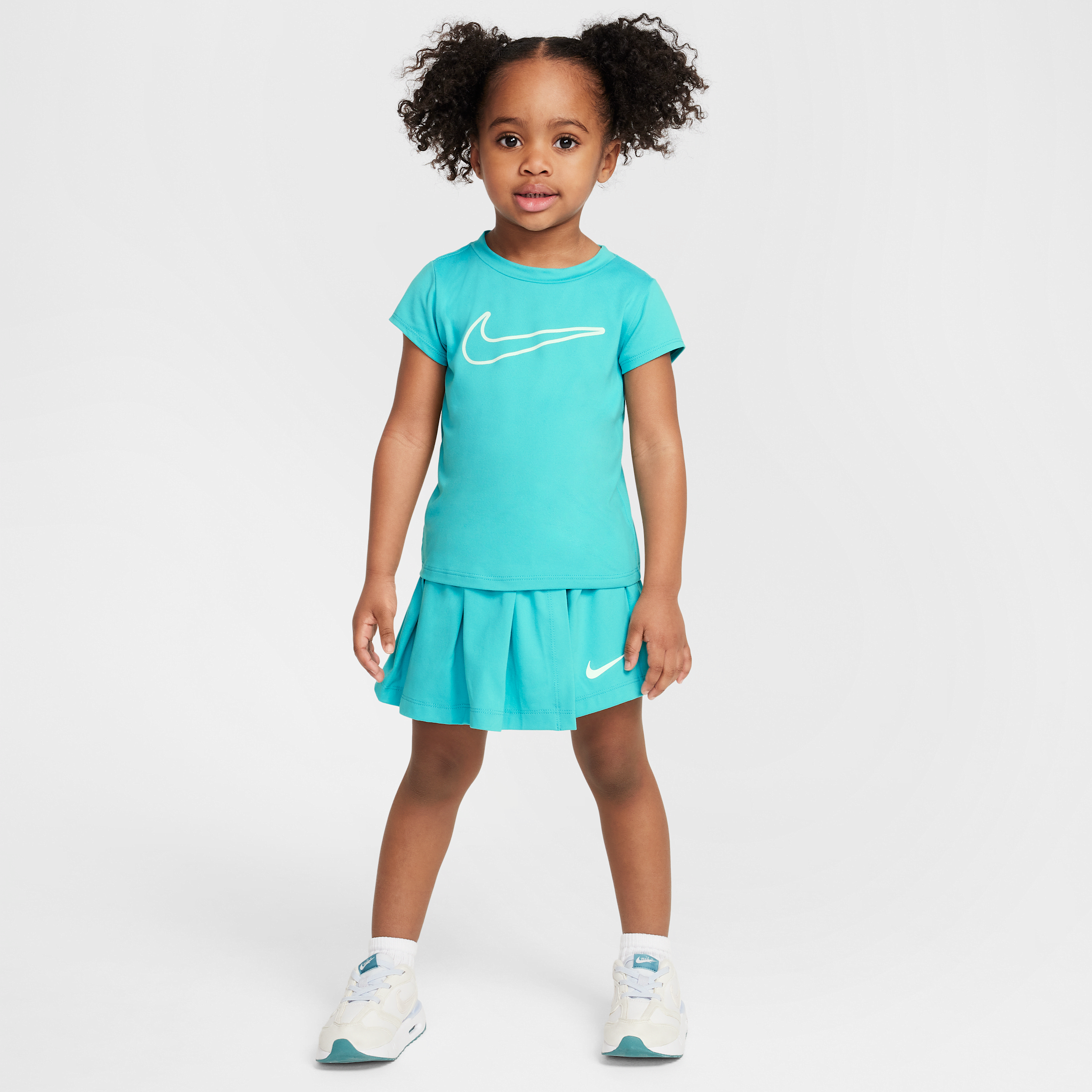 Nike Dri-fit All Day Play Toddler 2-piece Skort Set In Green