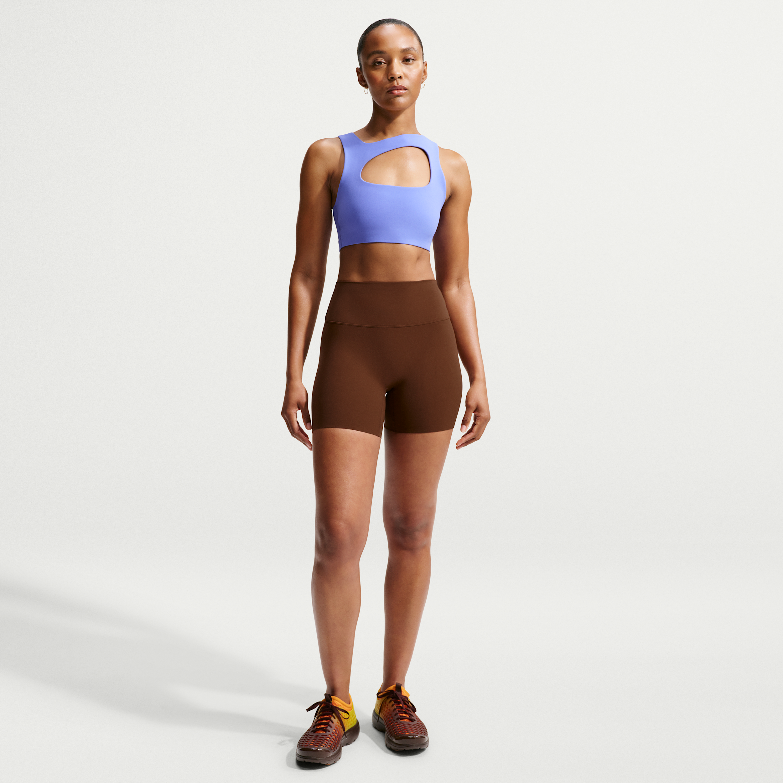 Nike Women's Zenvy High-Waisted 5" Biker Shorts in Brown | II5209-259