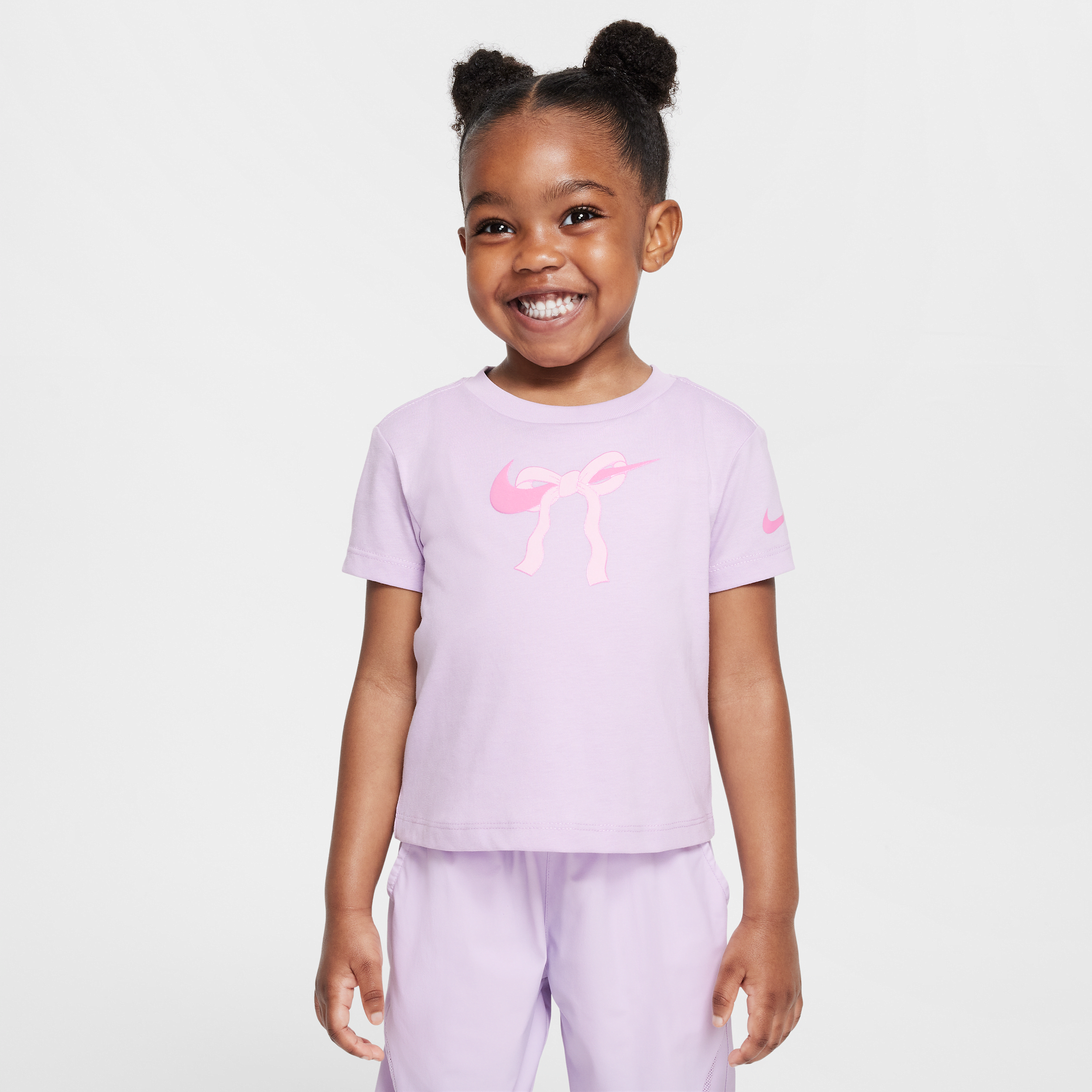 Nike Toddler Swoosh Ribbon T-shirt In Pink