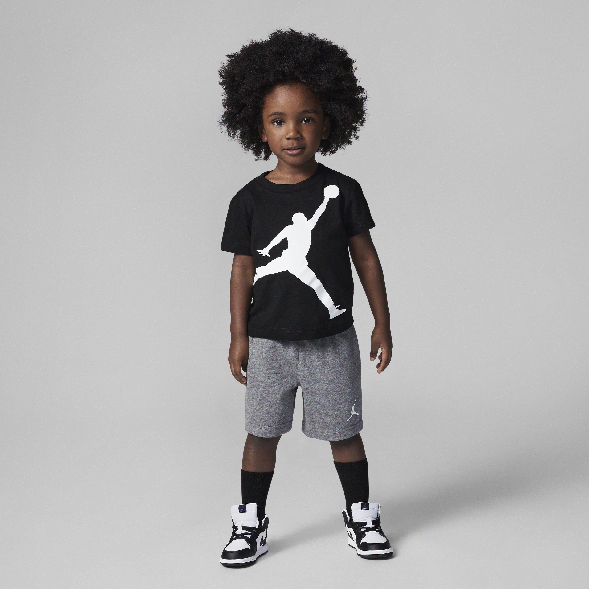 Jordan Babies' Jumbo Jumpman Shorts Set Toddler Set In Grey