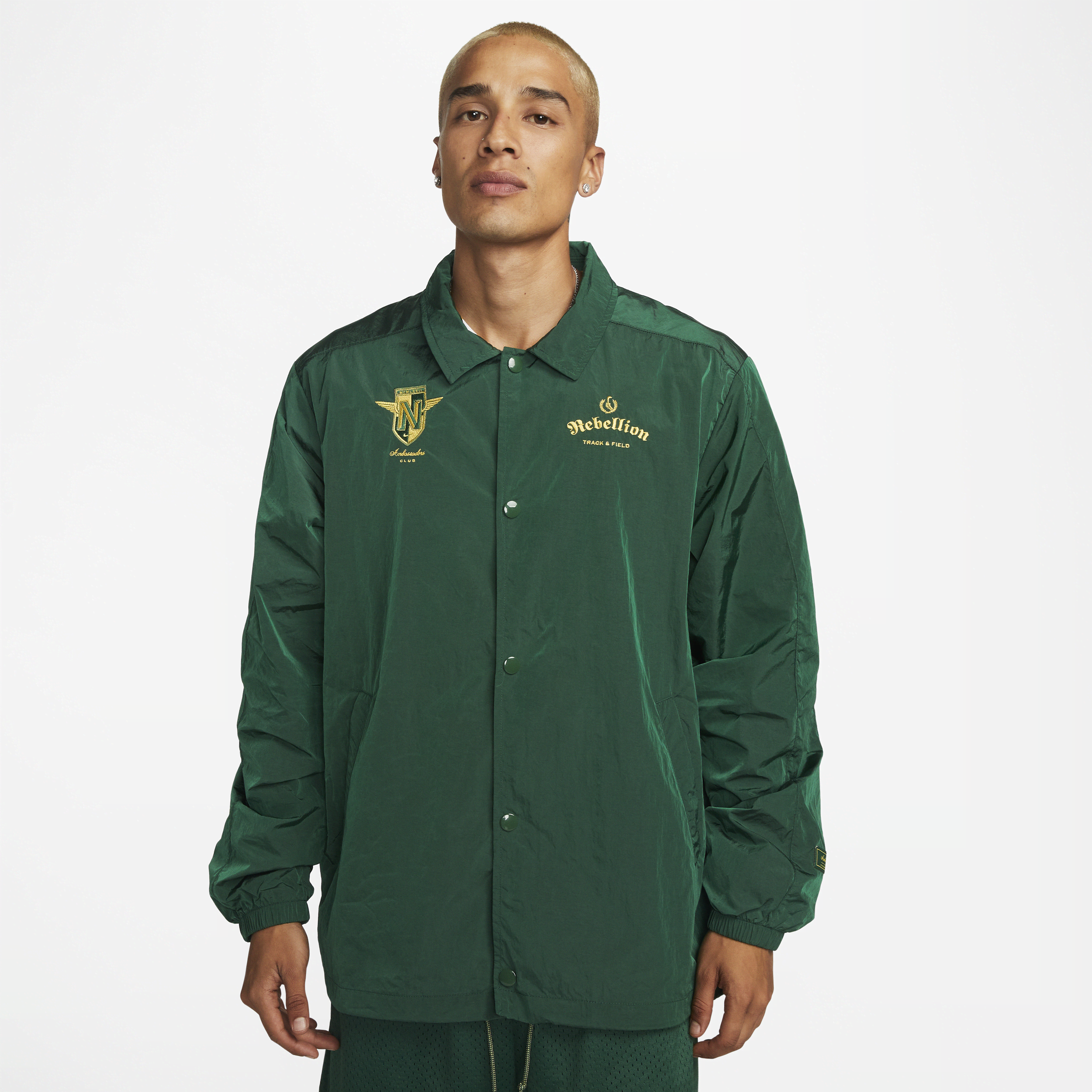 Nike Men's Coaches Jacket In Green