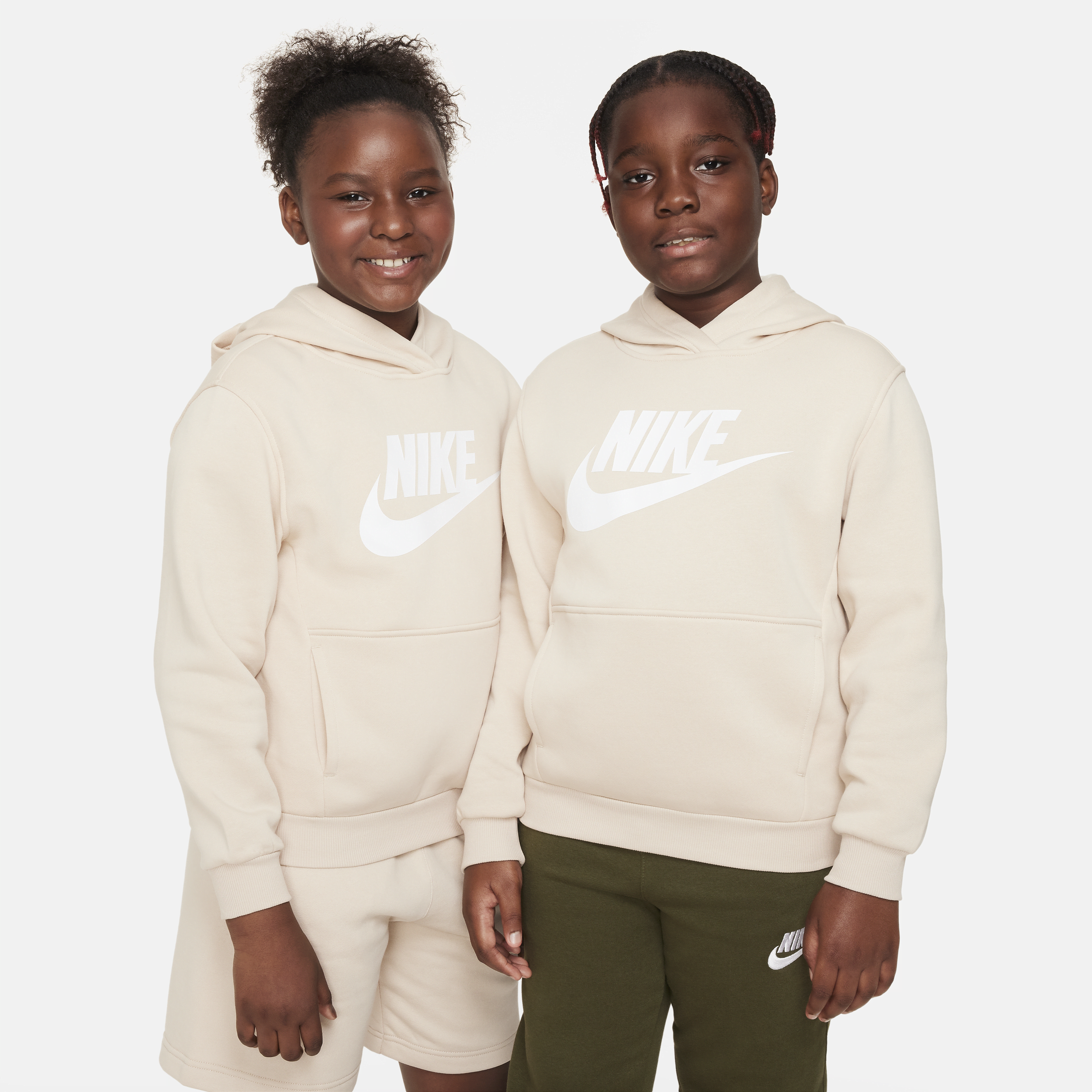 Nike Sportswear Club Fleece Big Kids' French Terry Shorts (extended Size) In Brown
