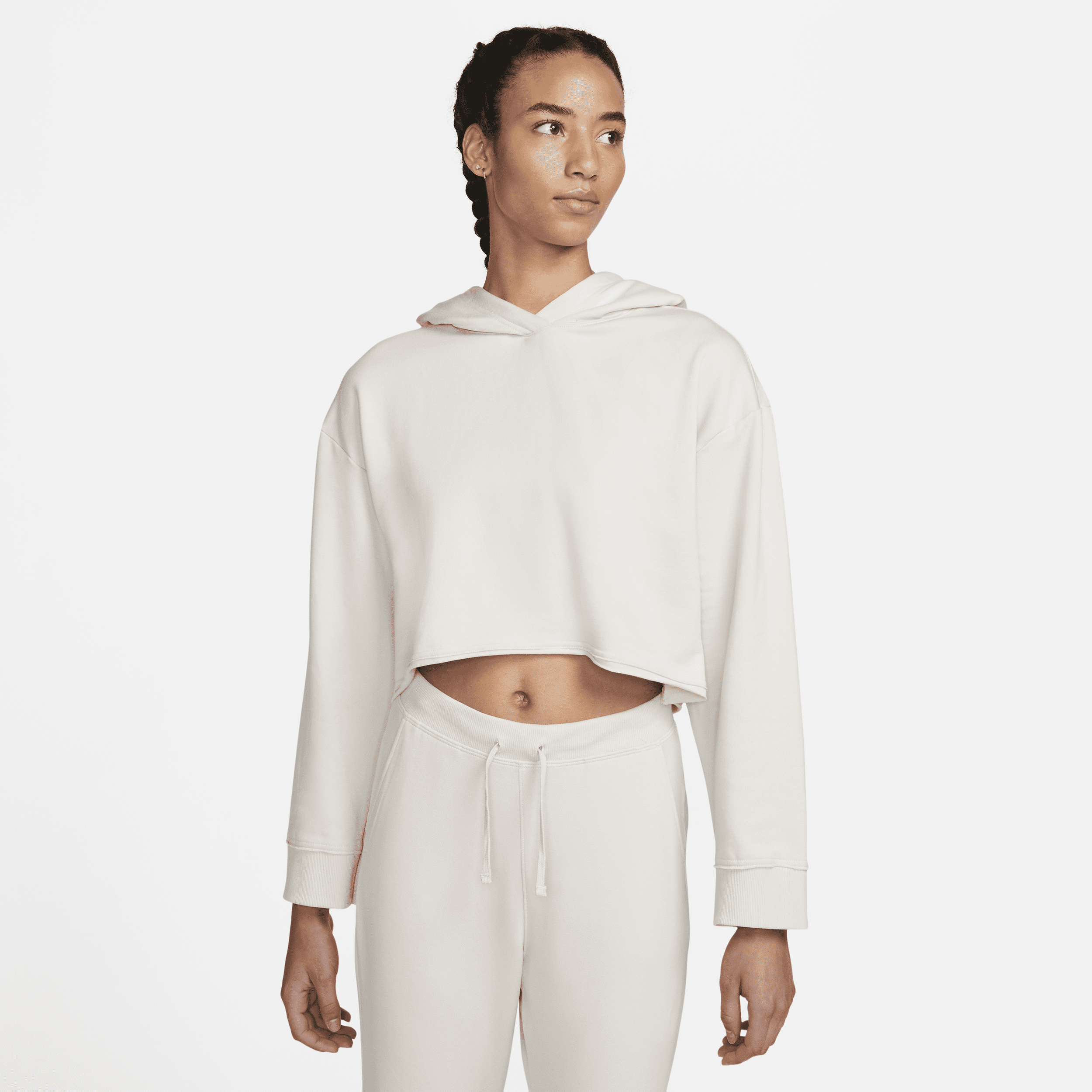 NIKE WOMEN'S  YOGA LUXE CROPPED FLEECE HOODIE,14038509