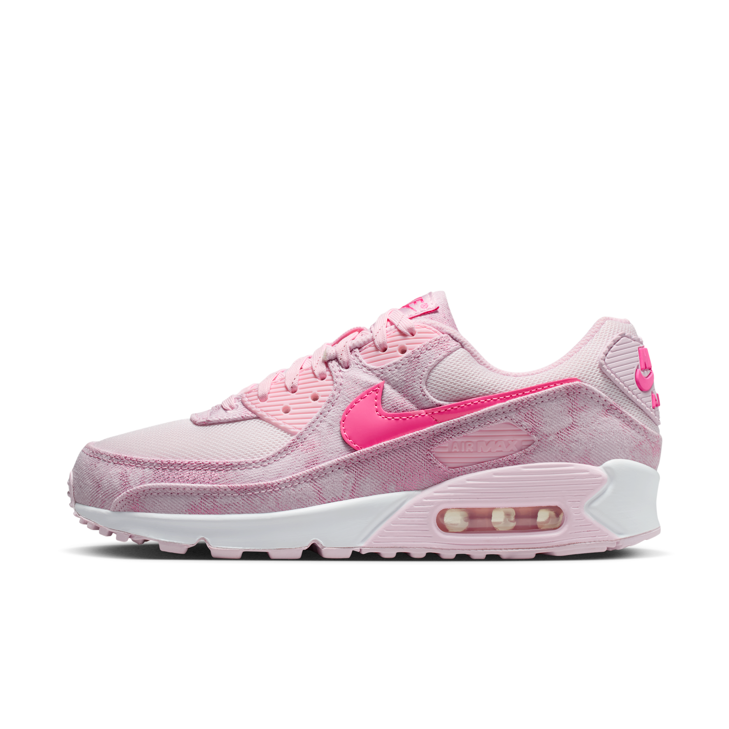Nike Women's Air Max 90 "Denim" Shoes in Pink | IR1975-663