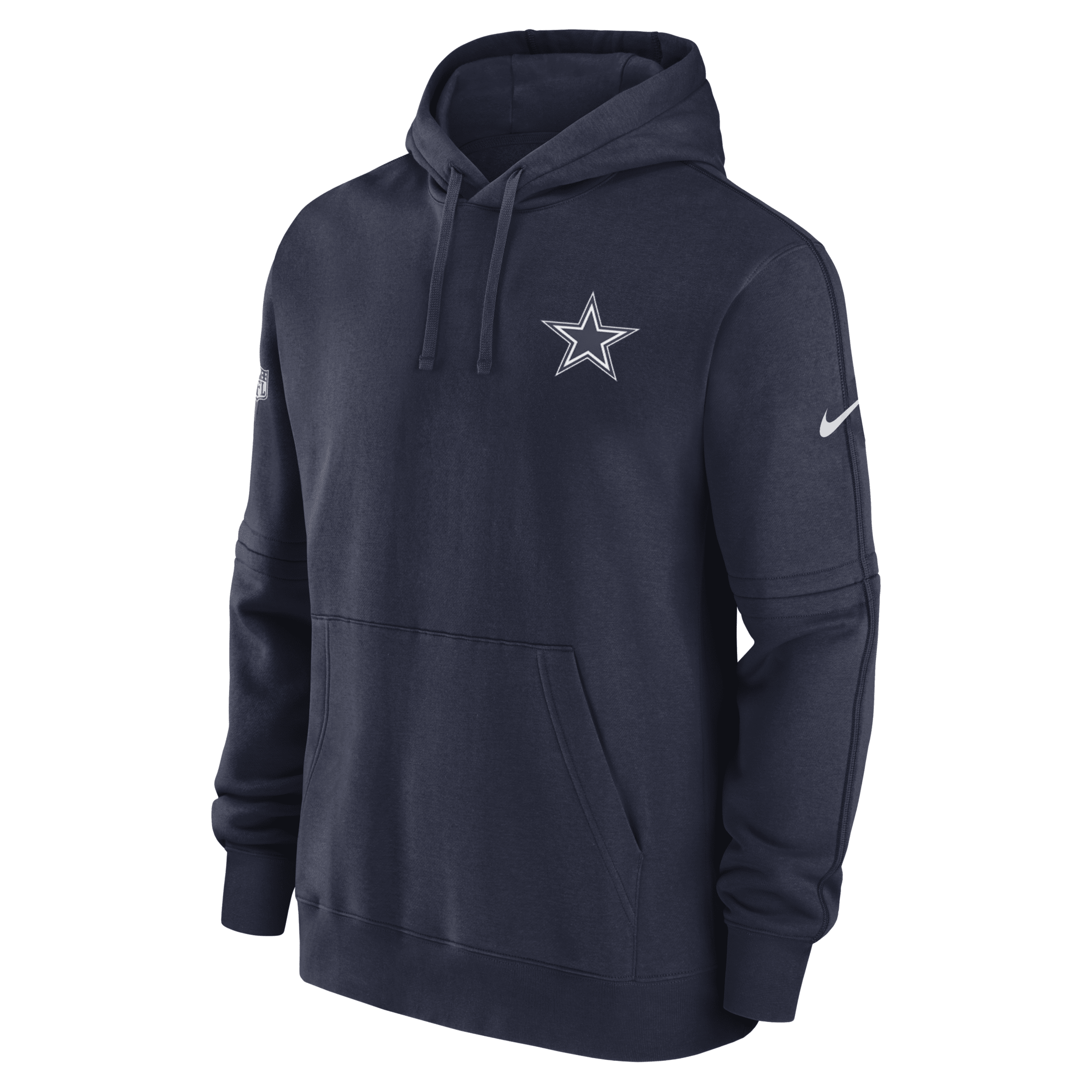 Men's Nike Gray Dallas Cowboys Sideline Club Fleece Pullover Hoodie