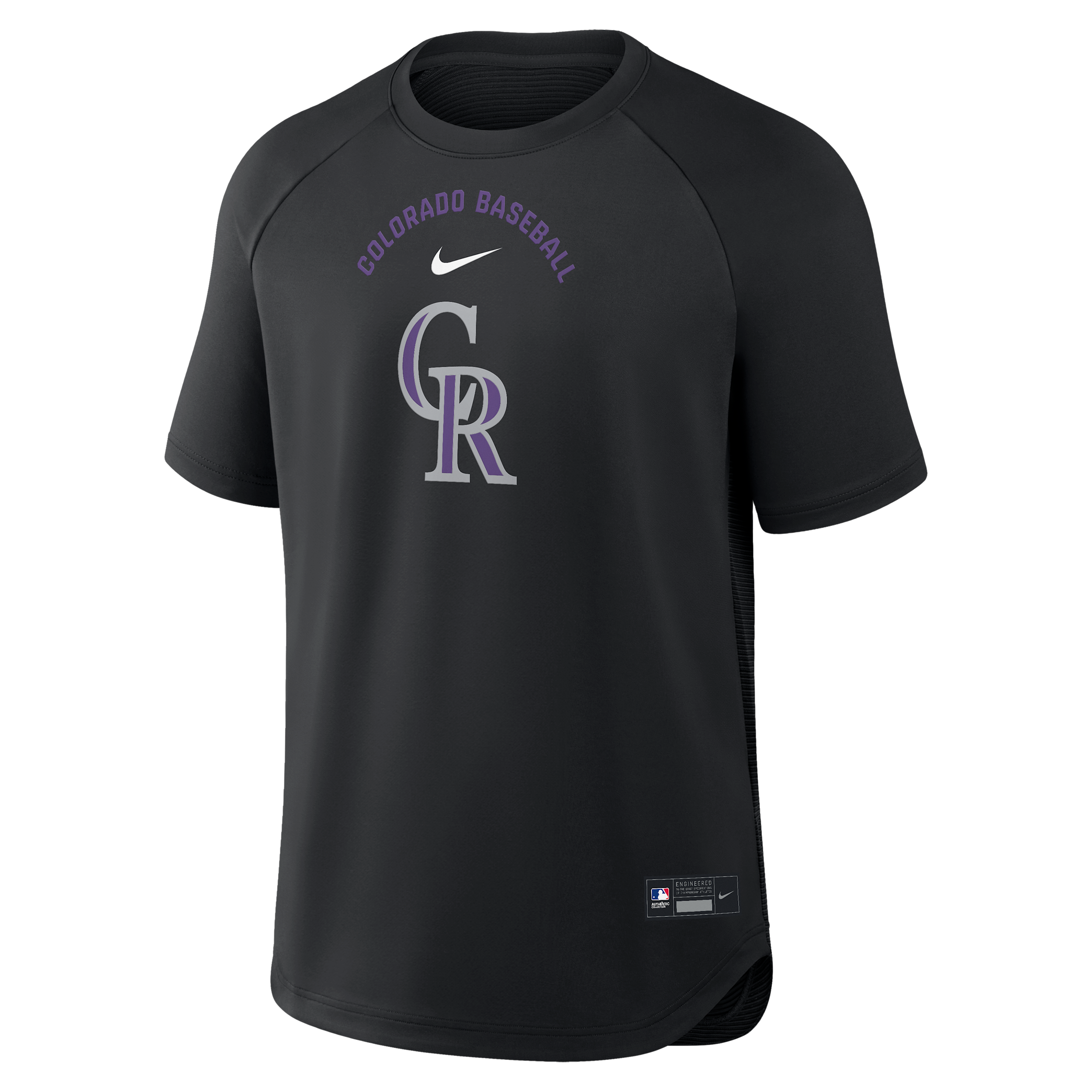 Colorado Rockies Authentic Collection Batting Practice Pregame Nike Men's Dri-FIT MLB Top in Black | 04HG912ZDNV-7DX
