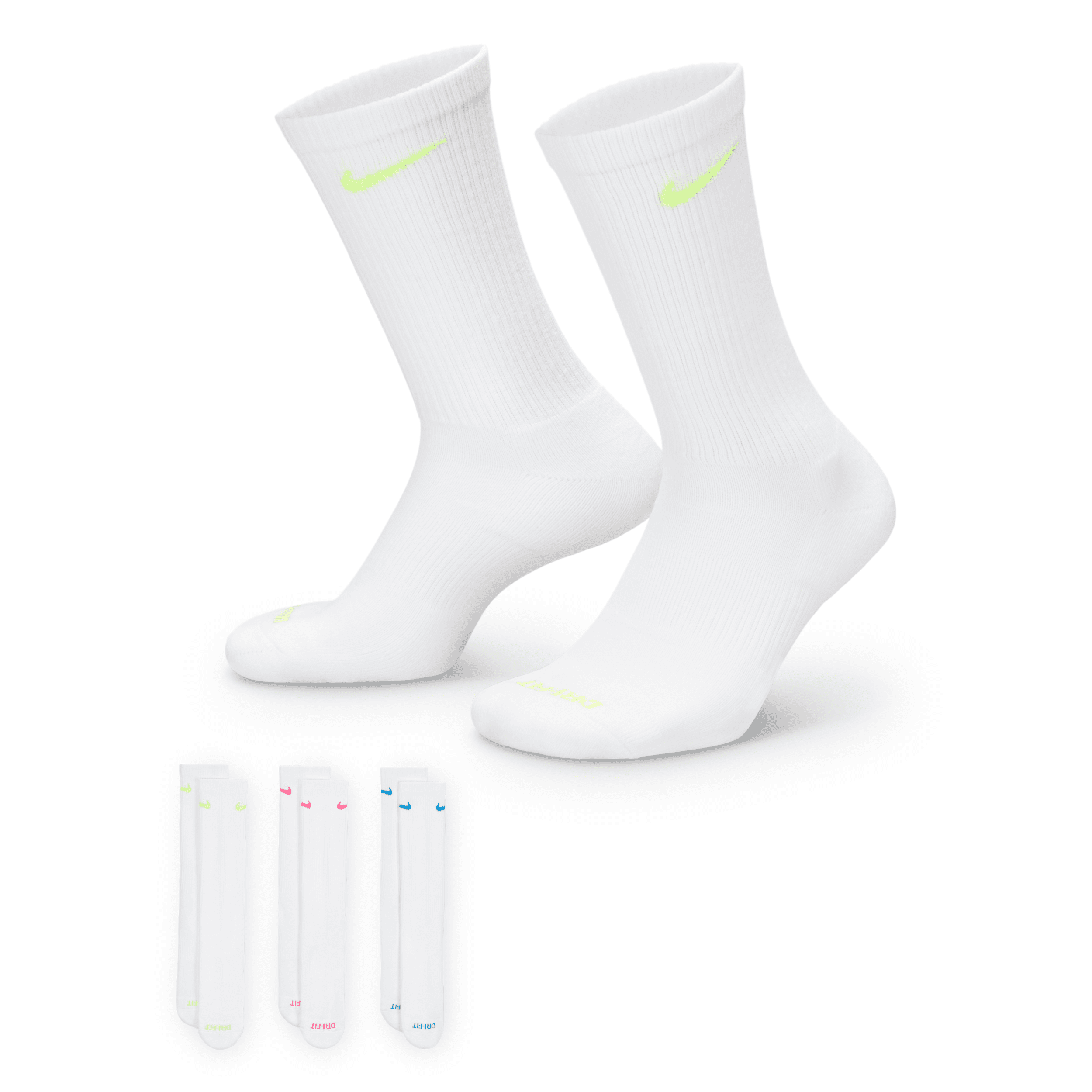 Nike Unisex Everyday Plus Cushioned Training Crew Socks (3 Pairs)