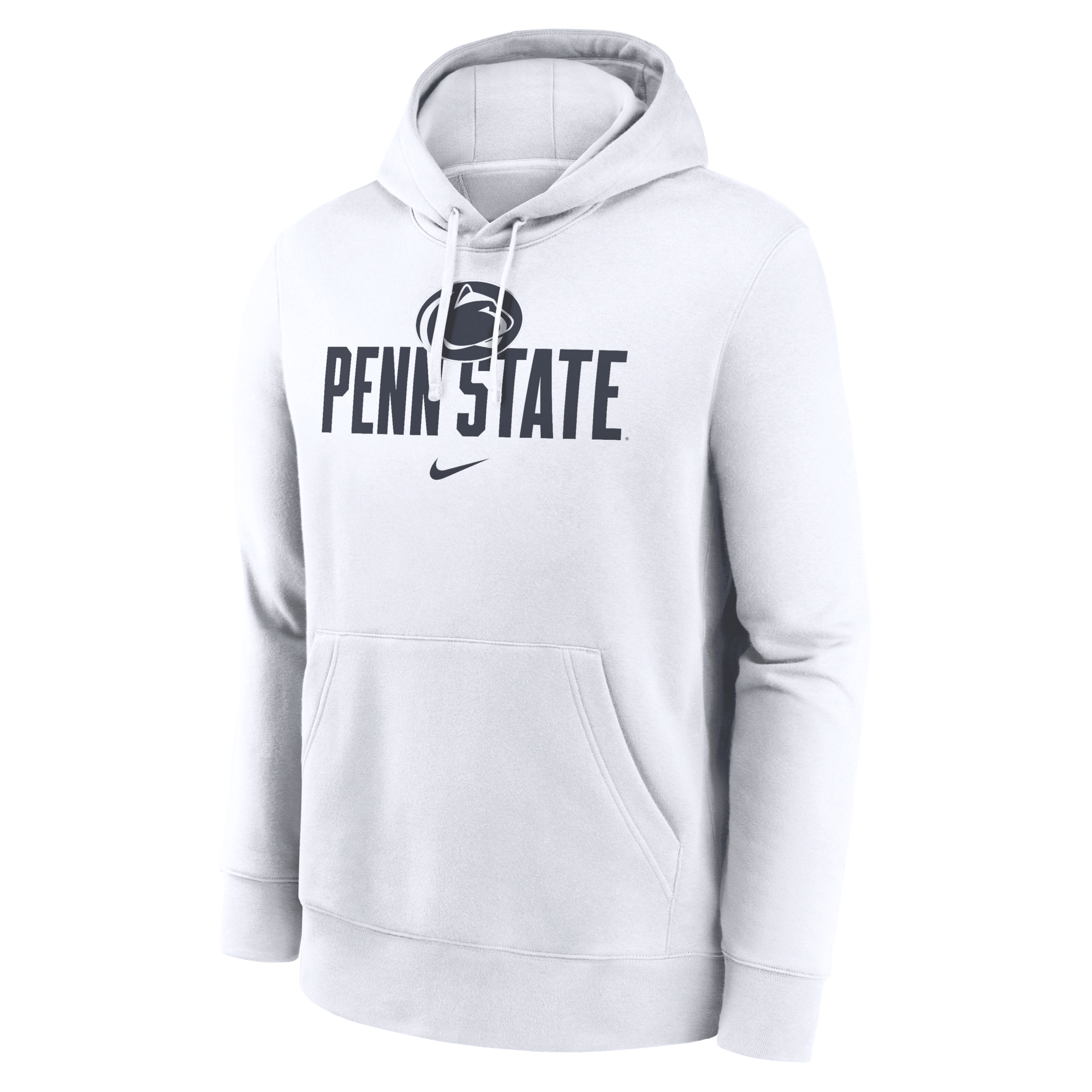 Nike Penn State Nittany Lions Primetime Club Campus  Men's College Pullover Hoodie In White