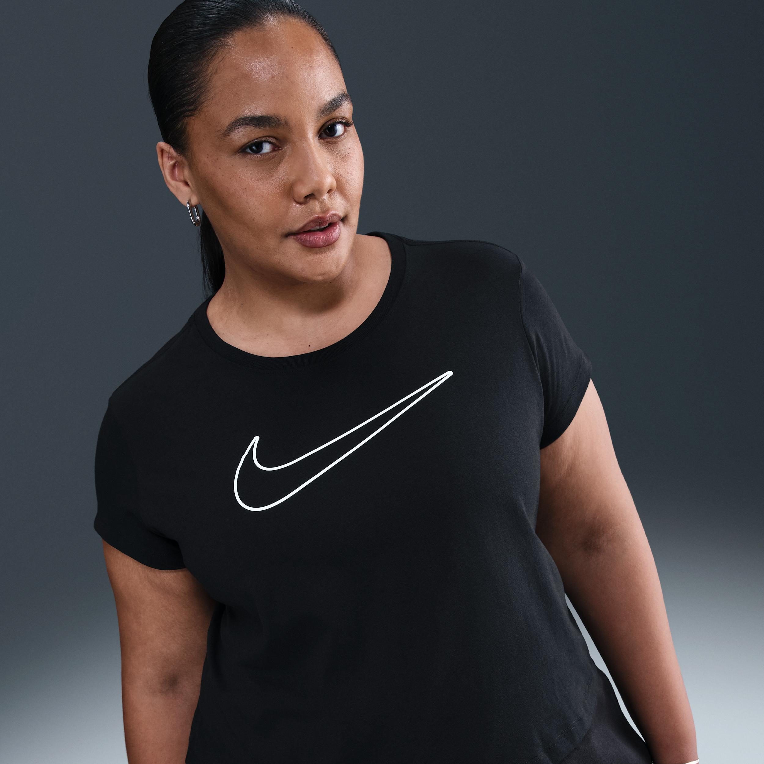 Nike Women's  Sportswear Short-sleeve Graphic T-shirt (plus Size) In Black