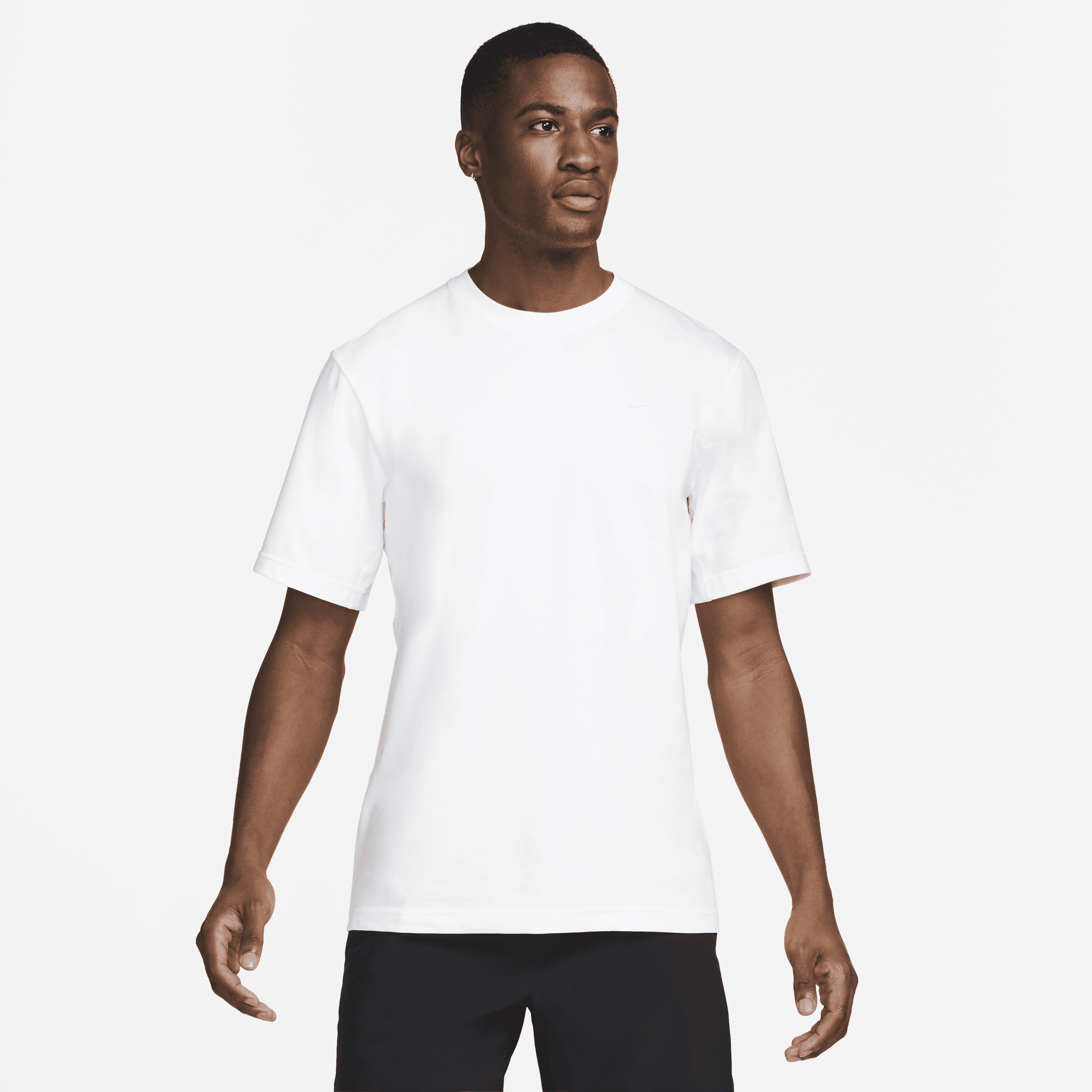 Shop Nike Men's Primary Dri-fit Short-sleeve Versatile Top In White