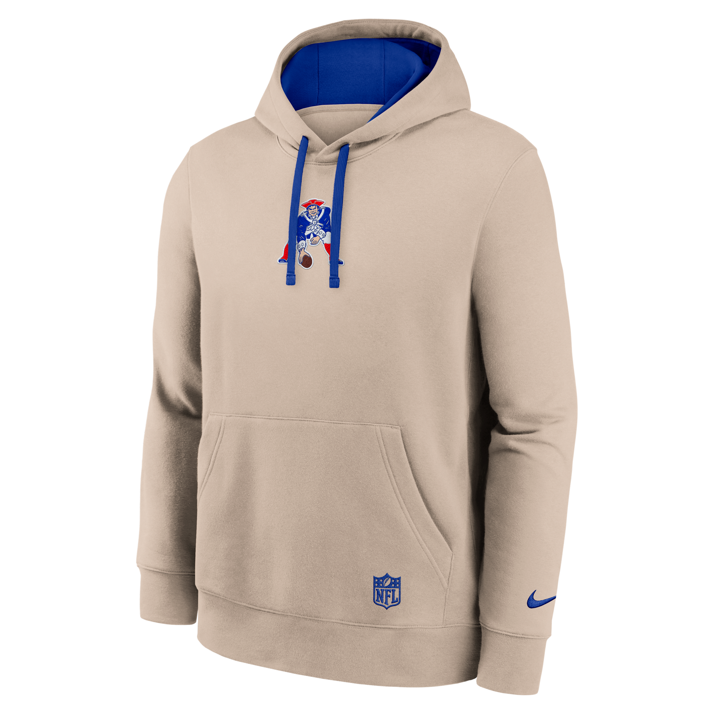 New England Patriots Rewind Club Nike Men's NFL Pullover Hoodie in Brown | 2KDK0IKZ8KV-VPM