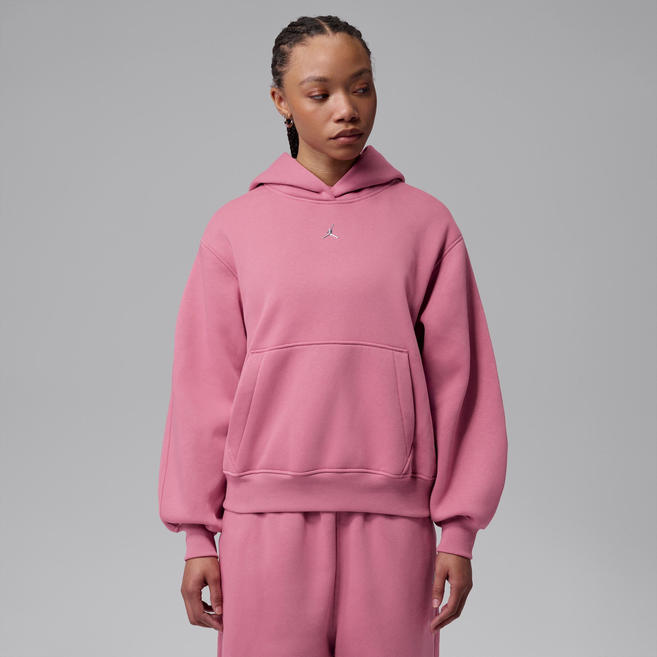 Jordan Women's Brooklyn Pullover Hoodie, Medium, Desert Berry