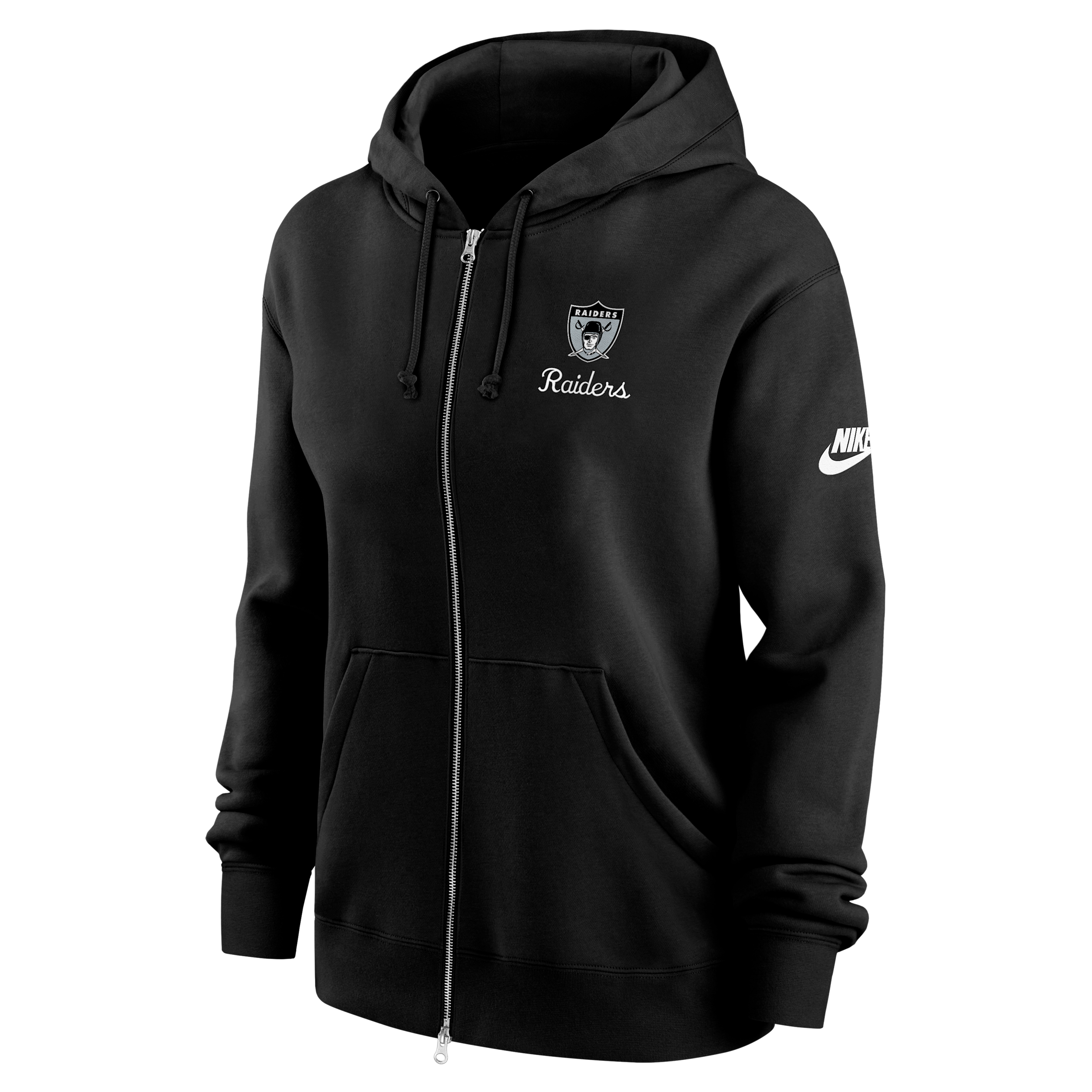 Nike Las Vegas Raiders Phoenix Rewind  Women's Nfl Full-zip Hoodie In Black