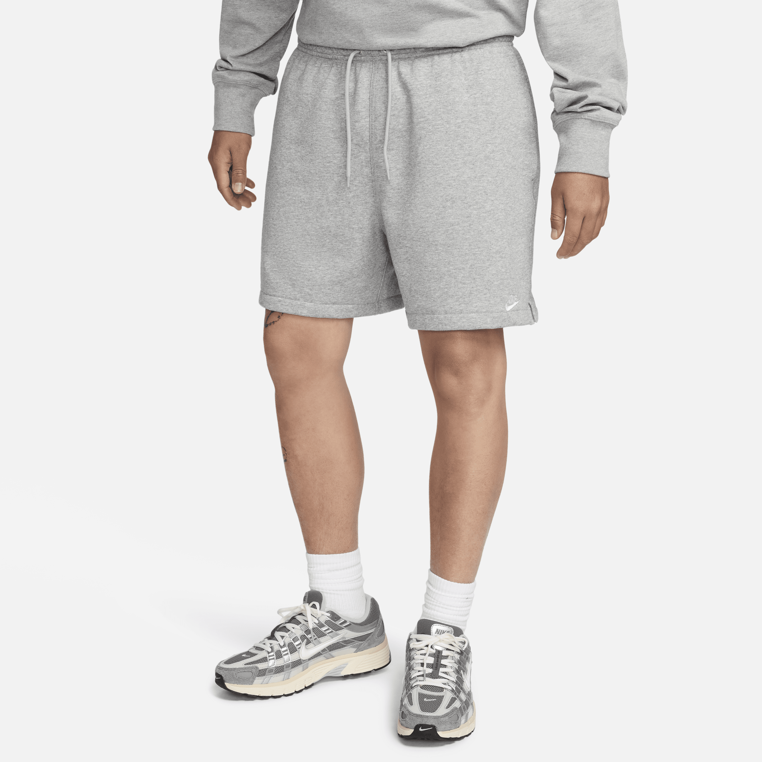 Shop Nike Men's Club French Terry Flow Shorts In Grey