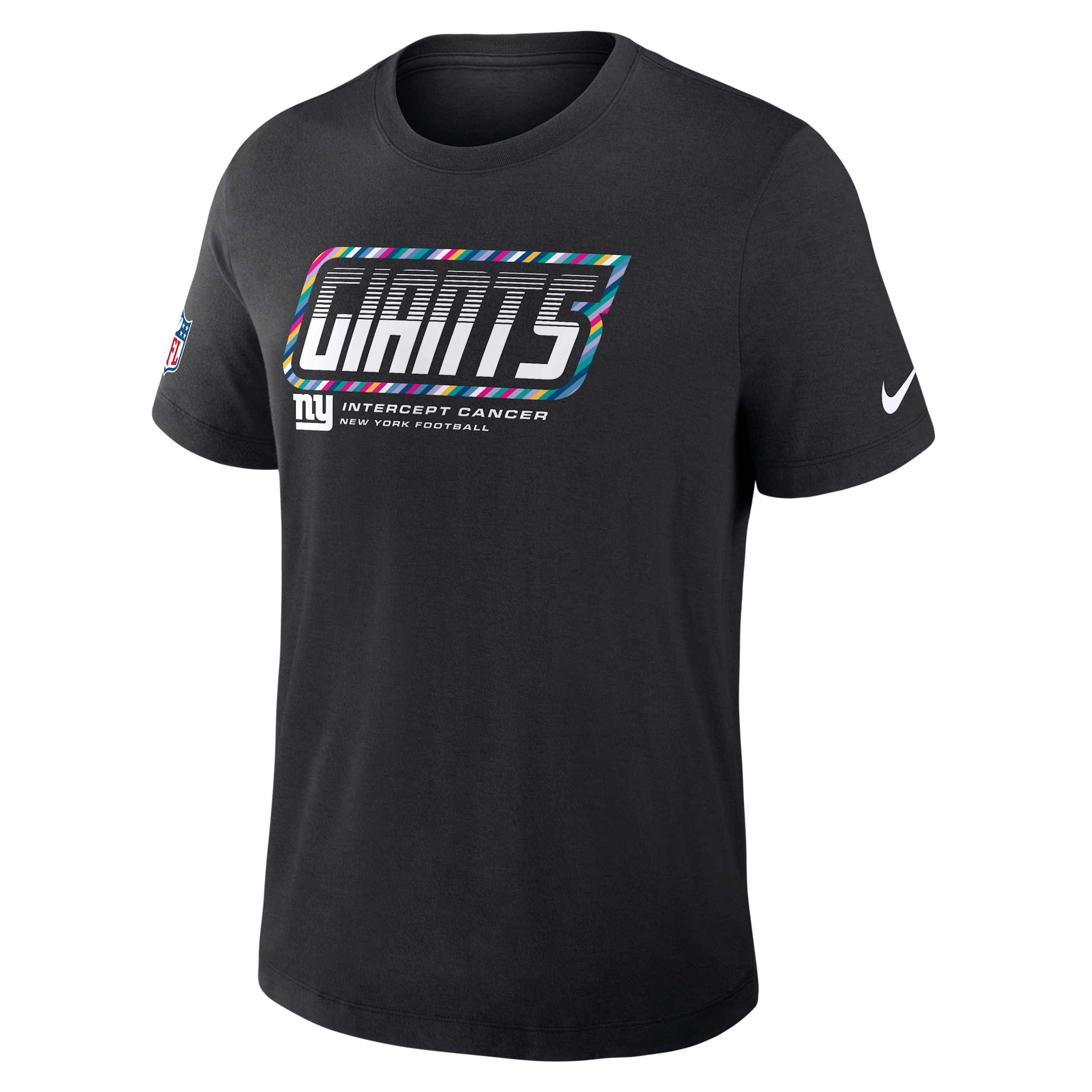 New York Giants Crucial Catch Sideline Nike Men's Dri-FIT NFL T-Shirt in Black | 034J00AZUN-F9R