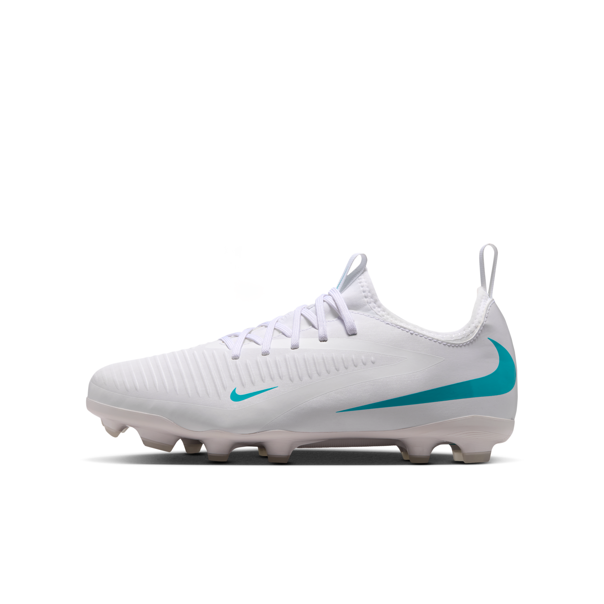 Nike Jr. Phantom 6 Low Academy Big Kids' Multi-Ground Soccer Cleats in White | HM9203-100