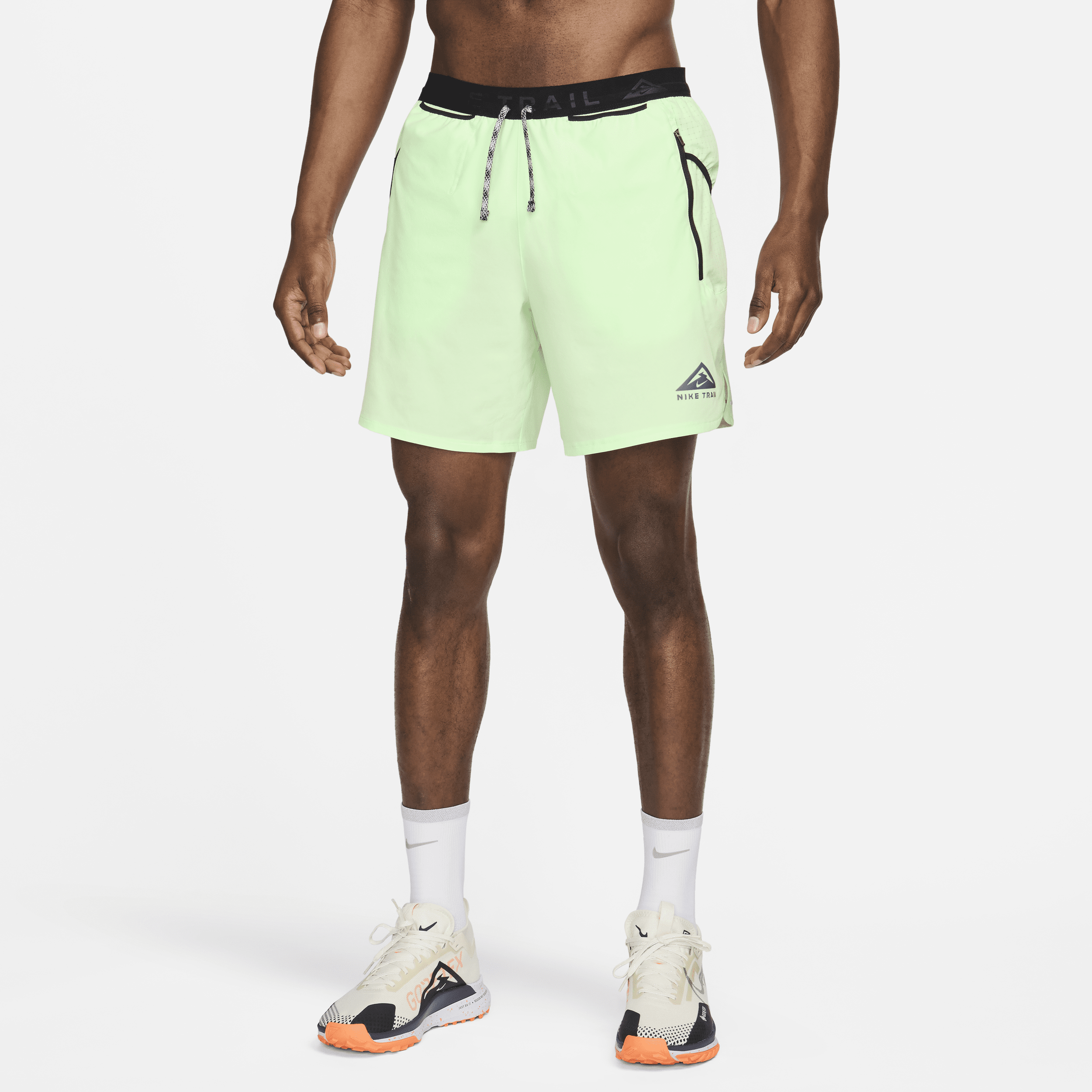 Shop Nike Men's Trail Second Sunrise Dri-fit 7" Brief-lined Running Shorts In Green