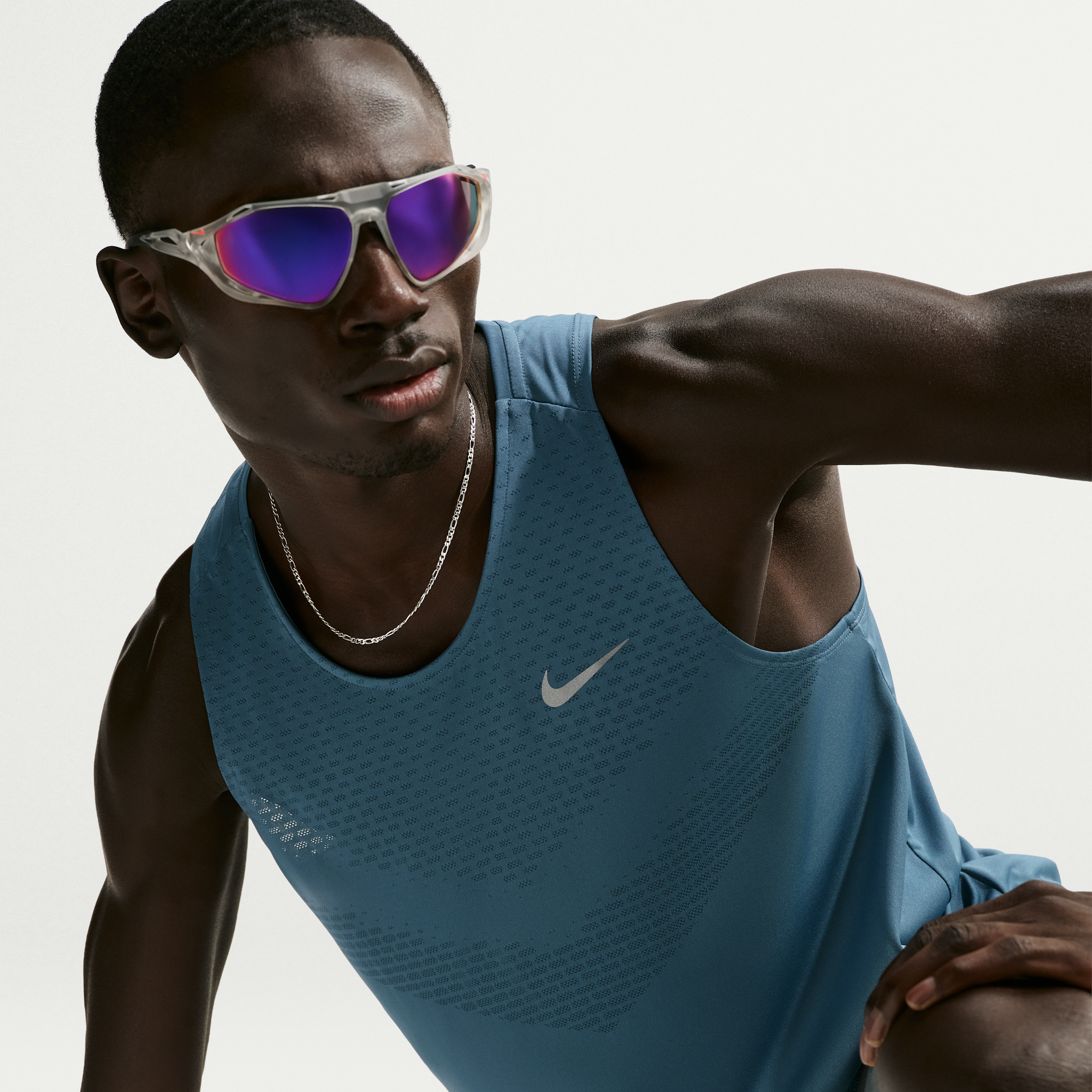 Nike Men's Stride Dri-FIT ADV Running Tank Top in Blue | HV5210-438