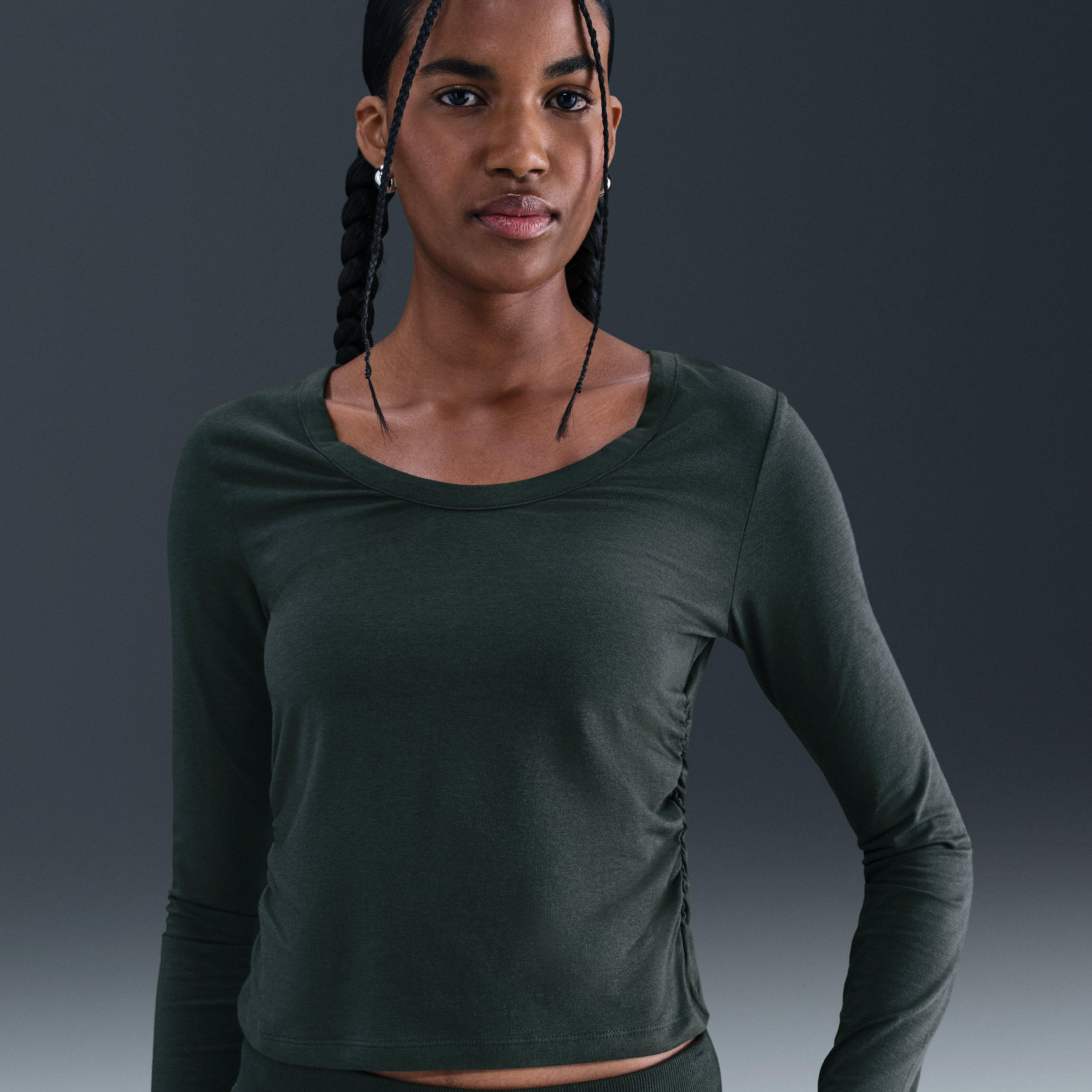 Nike Women's  Sportswear Chill Knit Long-sleeve Top In Green