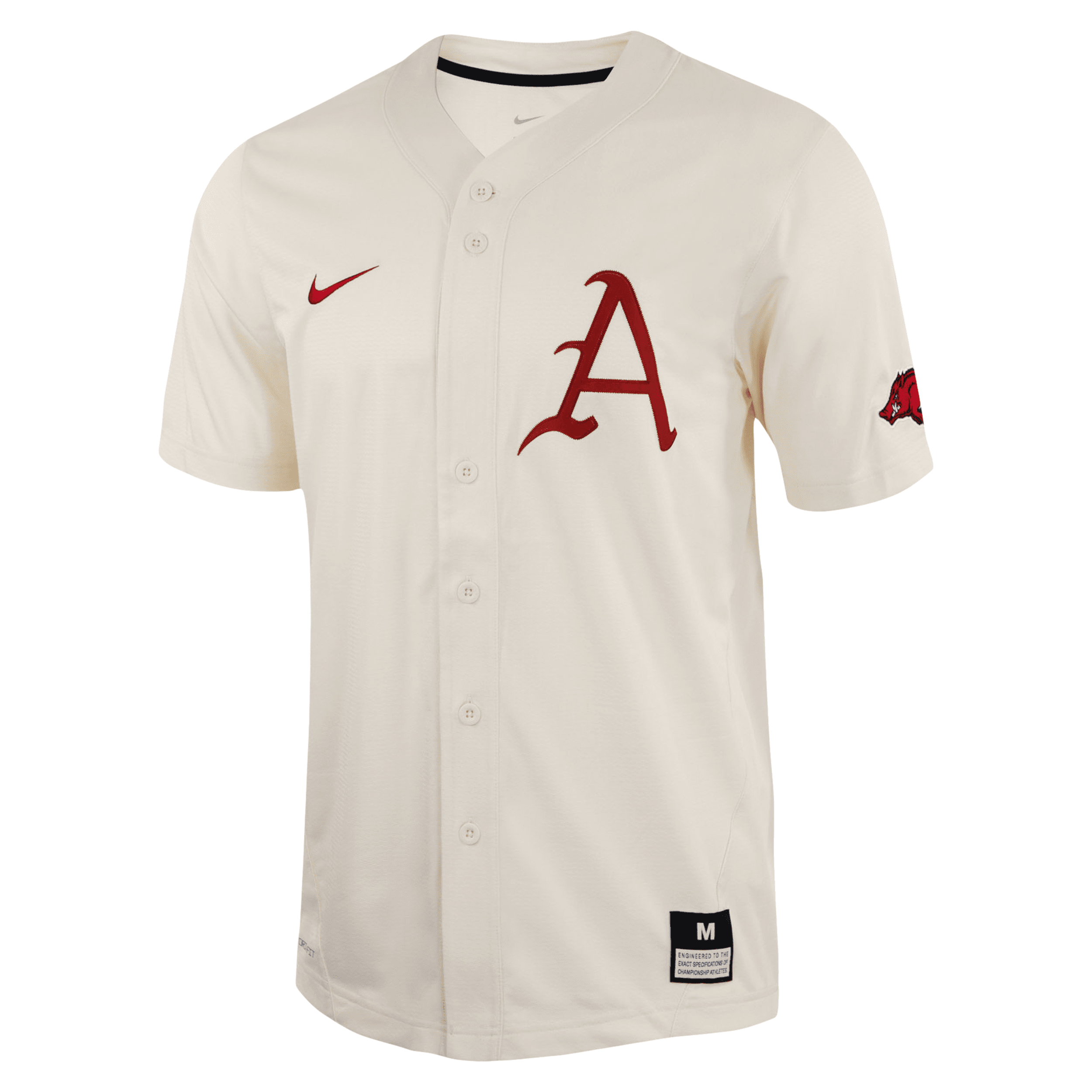 Arkansas Razorbacks Men's Nike Dri-FIT College Replica Baseball Jersey.