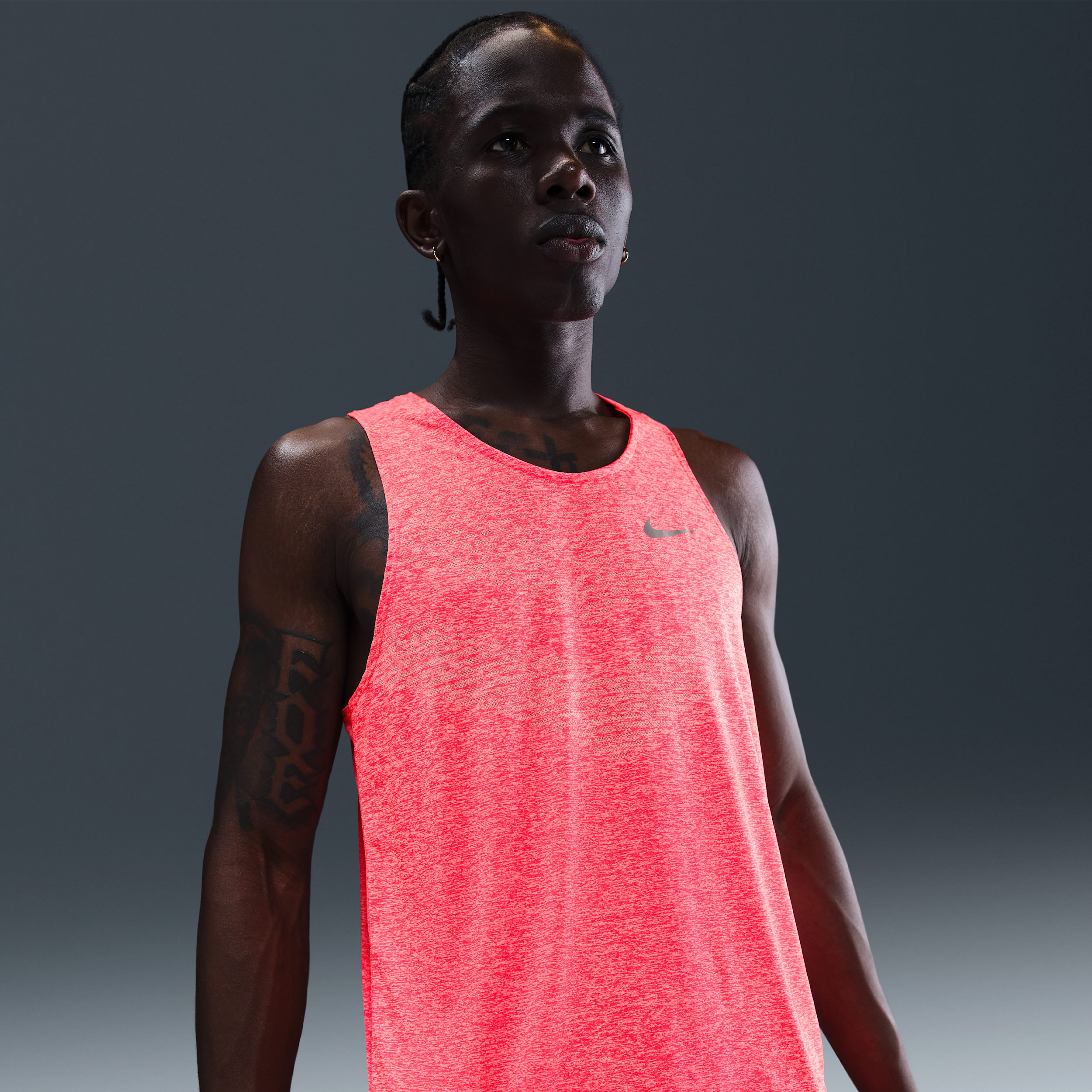 Nike Men's Stride Dri-fit Adv Running Tank Top In Red