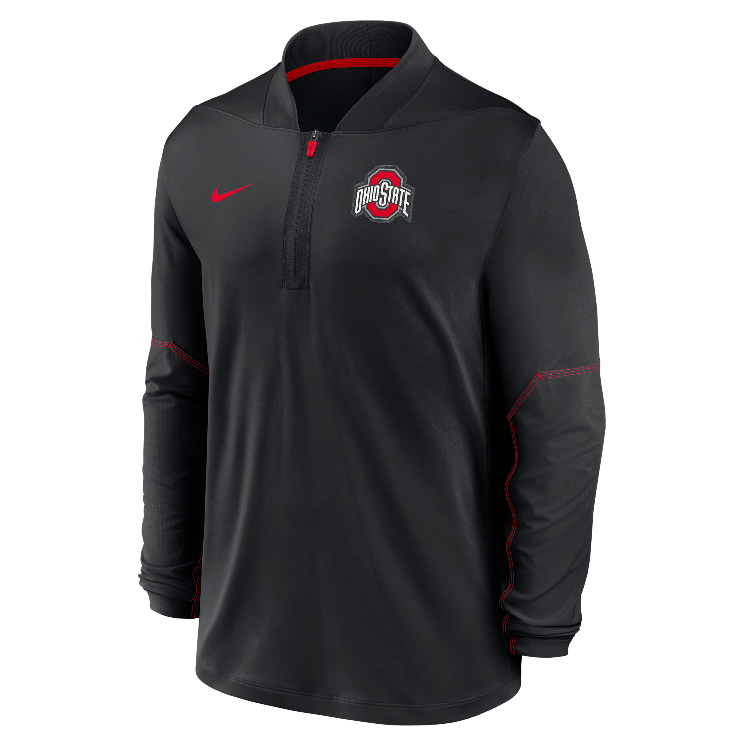 Nike Men's Ohio State Buckeyes 2026 Sideline Midweight Long-Sleeve Half-Zip Pullover Sweatshirt - Black