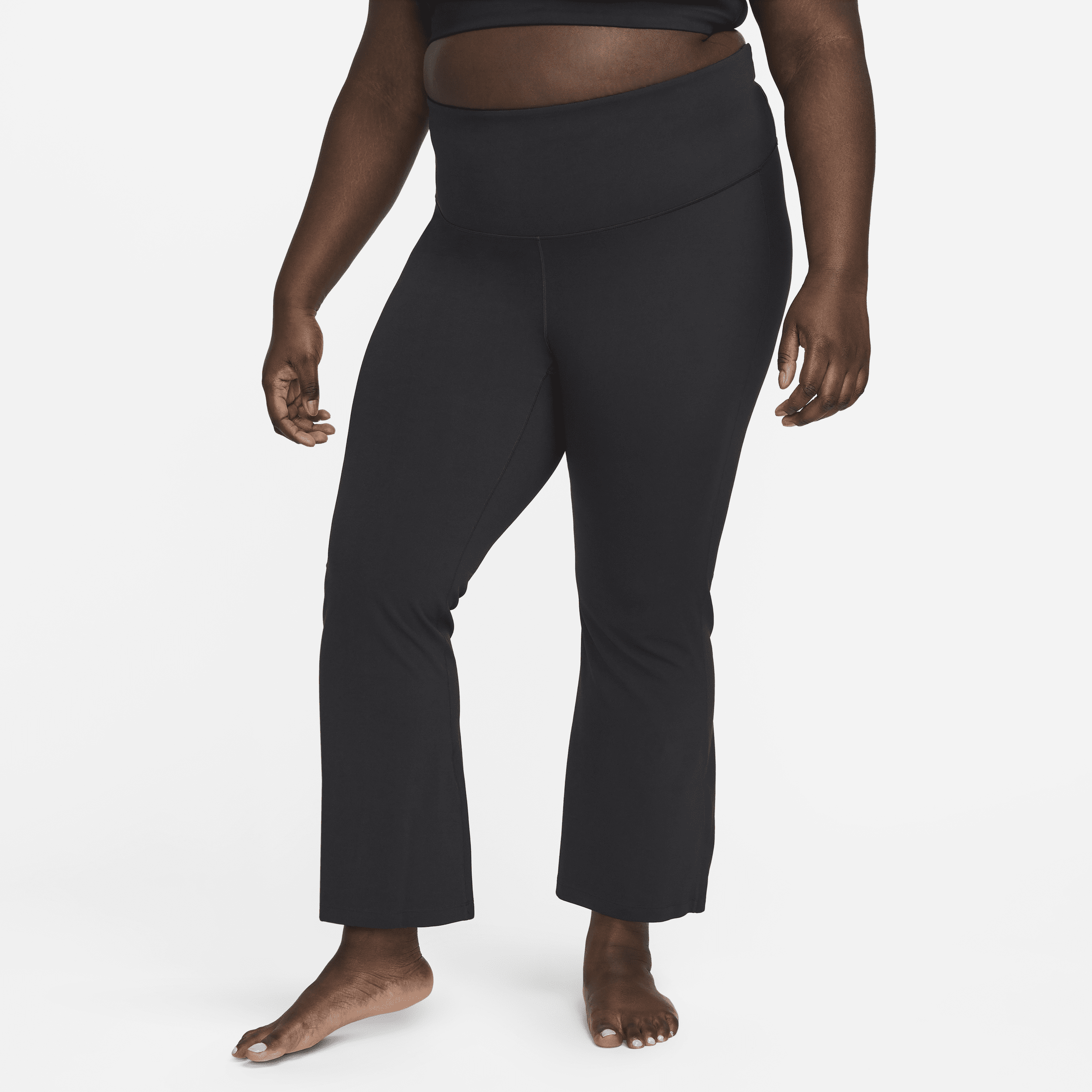 Nike Women's Yoga Dri-fit Luxe Flared Pants (plus Size) In Black