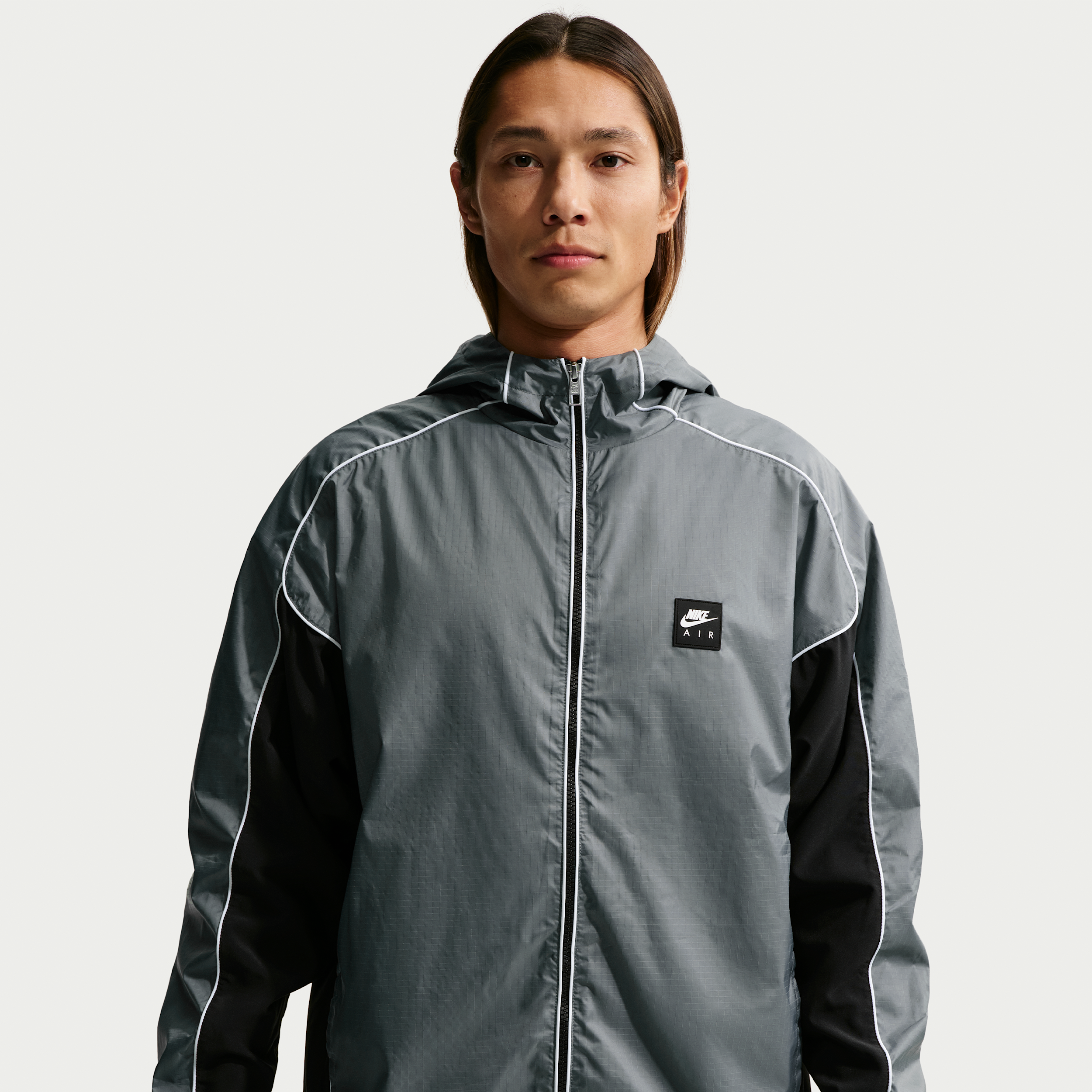 Nike Men's Air Full-Zip Hybrid Utility Jacket in Grey | IO0558-084