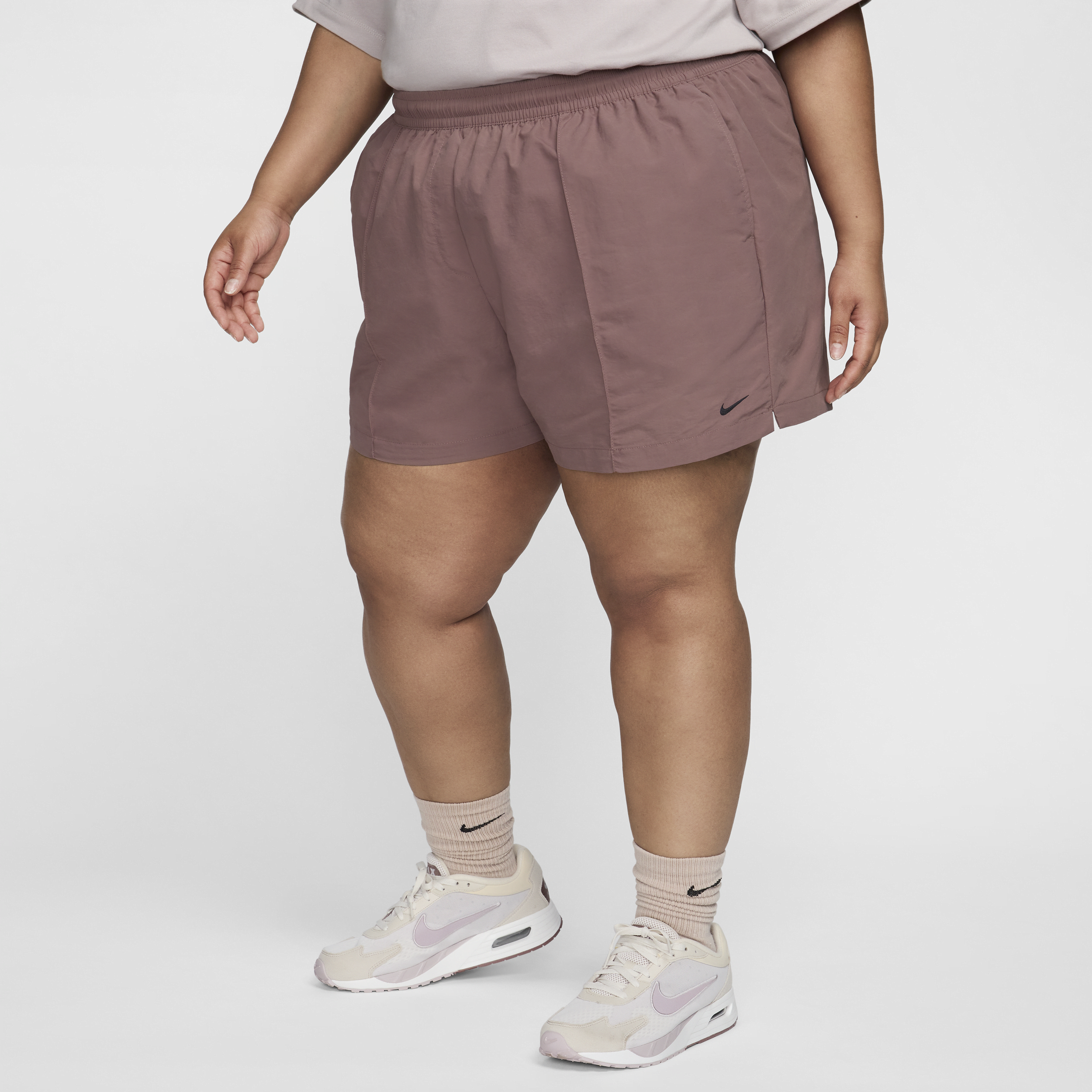 Shop Nike Women's  Sportswear Everything Wovens Mid-rise 5" Shorts (plus Size) In Purple