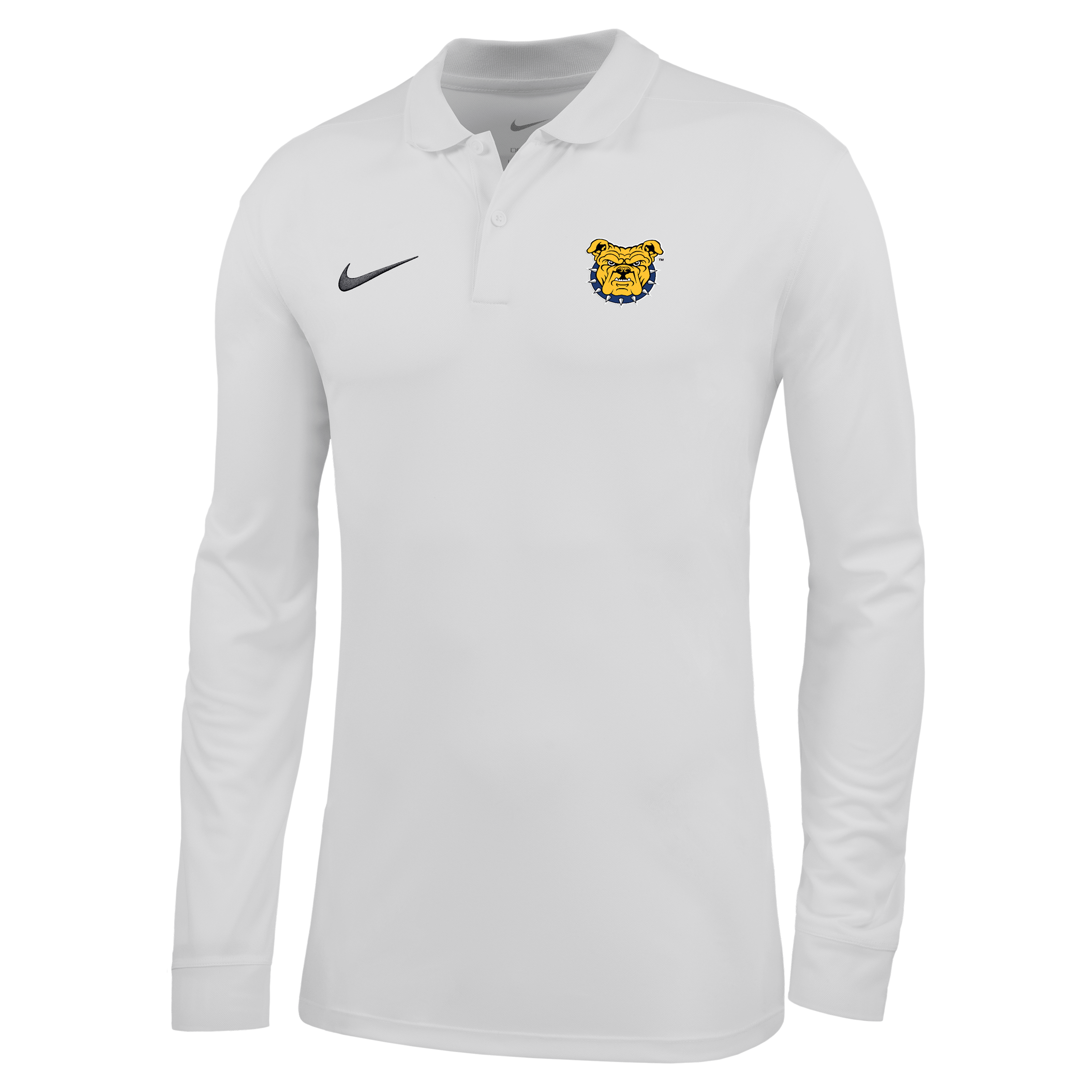 Nike Men's College (North Carolina A&T University) Dri-FIT Long-Sleeve Polo in White | ZM04PYNCAT26-WHT