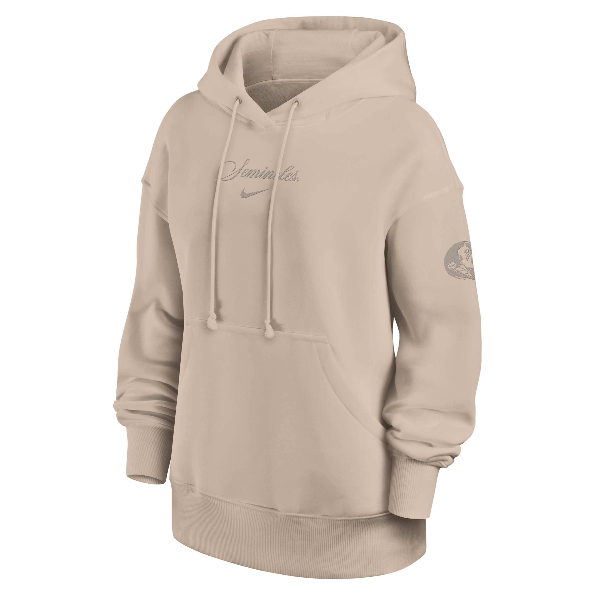 Florida State Neutral Stance Collection Phoenix Nike Women's College Oversized Pullover Hoodie in Brown | 01N505YFTN-7CZ