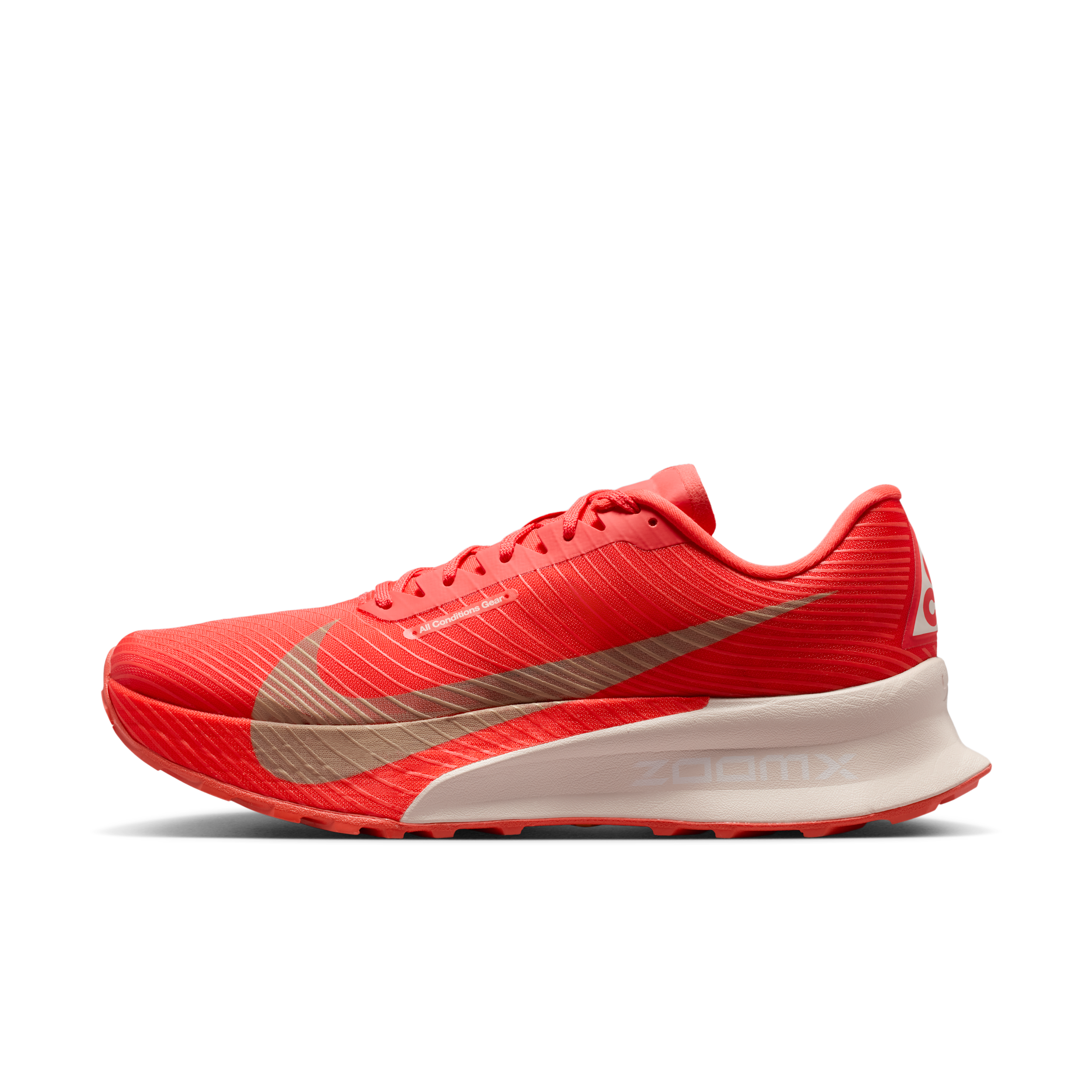 Nike Men's ACG Ultrafly Trail Running Shoes, Size 8, Crimson/Platinum/Summit White