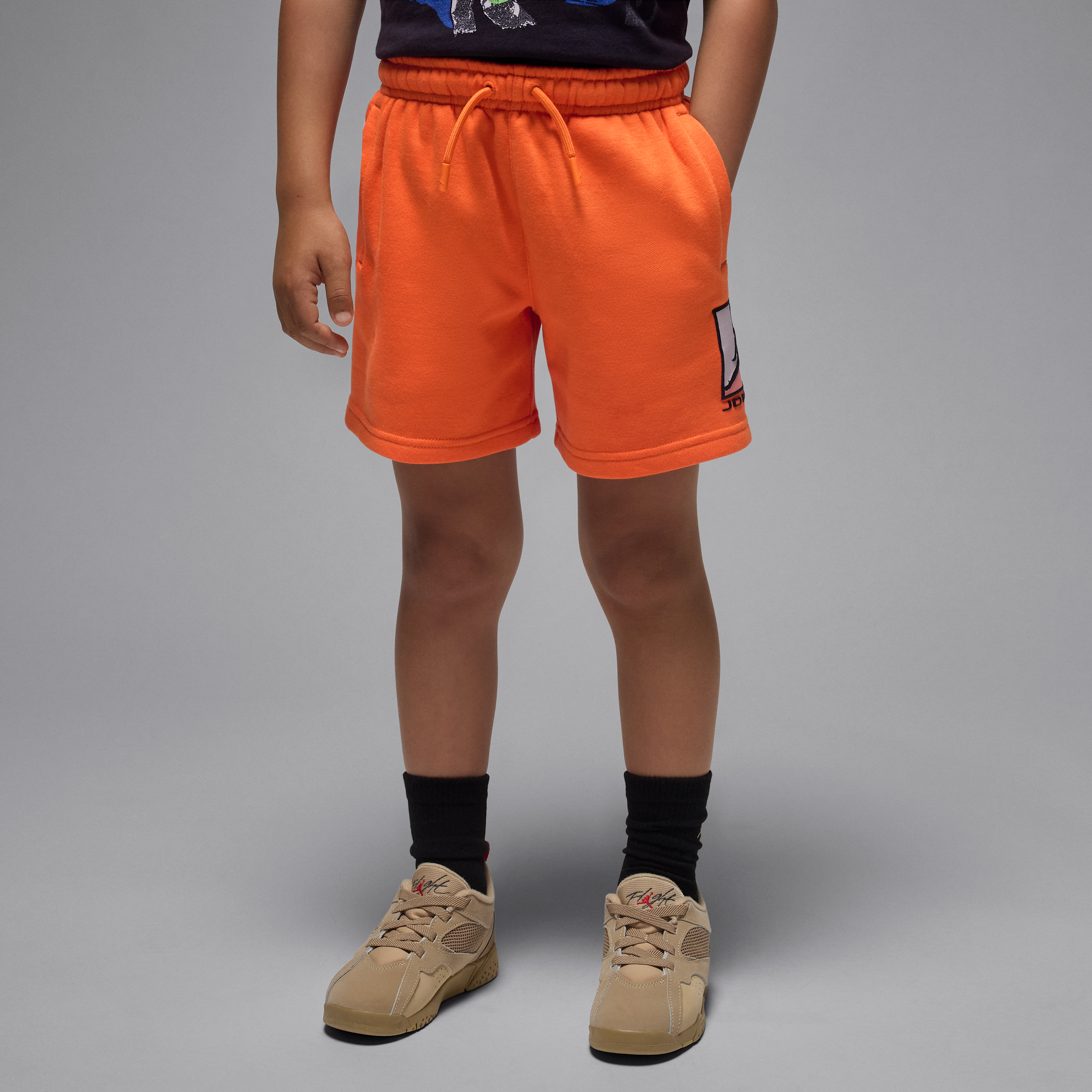 Jordan Essentials Little Kids' Fleece Shorts In Orange