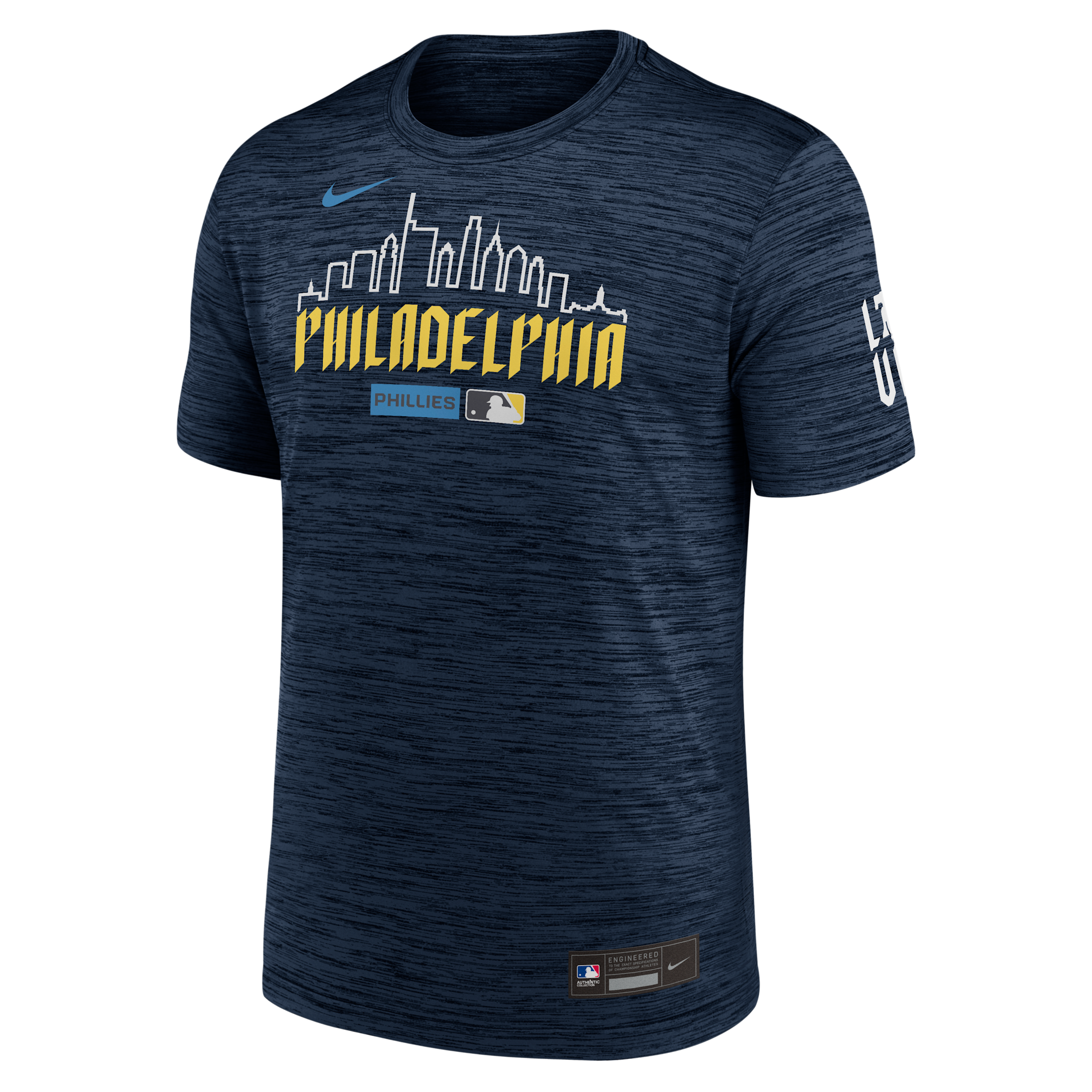 Nike Men's Navy Philadelphia Phillies Authentic Collection City Connect Velocity Dri-fit T-Shirt - Navy